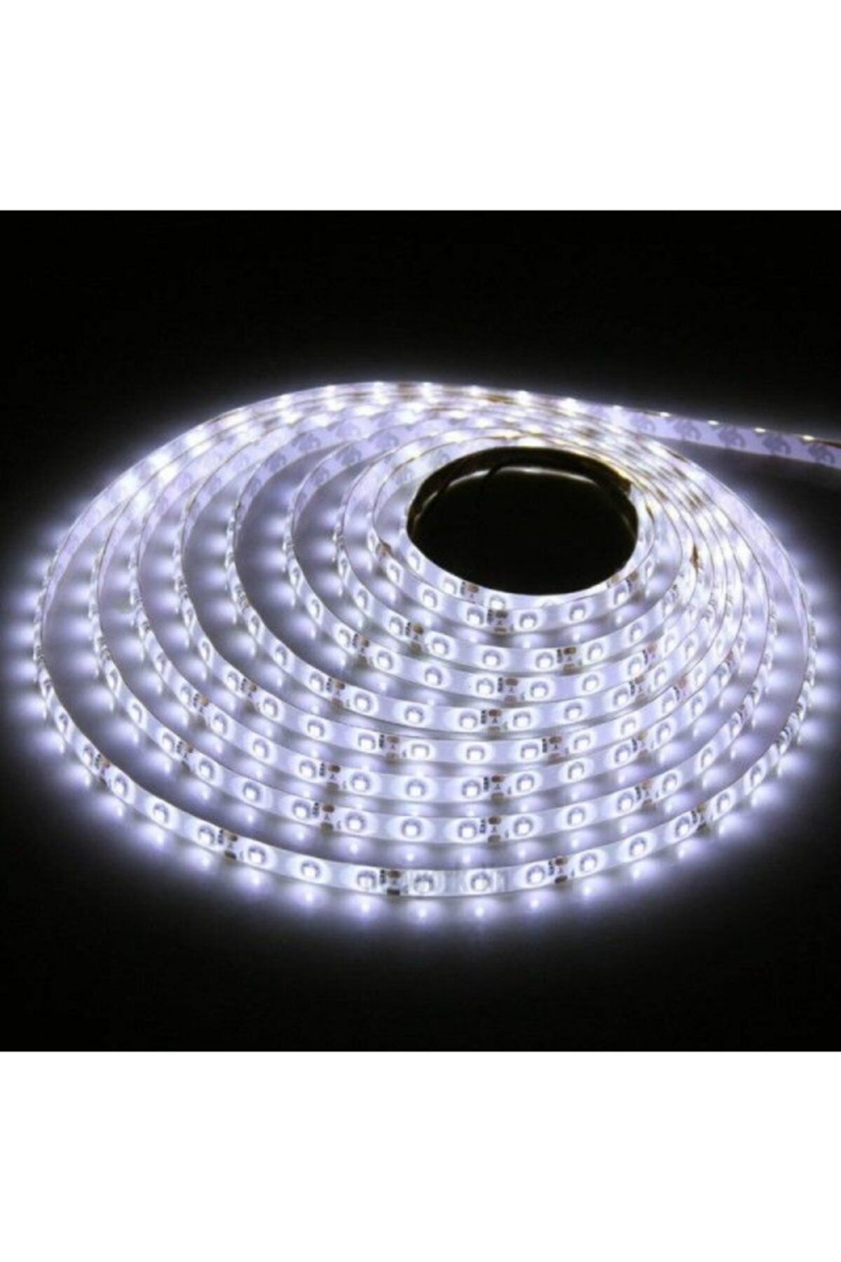 İntec 3 Çipli Beyaz Şerit Led 5 Mt + 12v Adaptör Tak Çalıştır