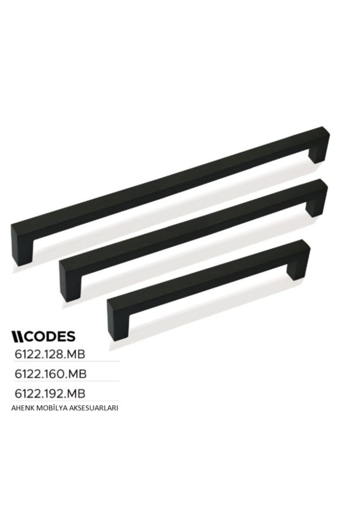 Ventus 128 Mm Ithal Mat Siyah Mobilya Dolap Çekmece Mutfak Kulbu