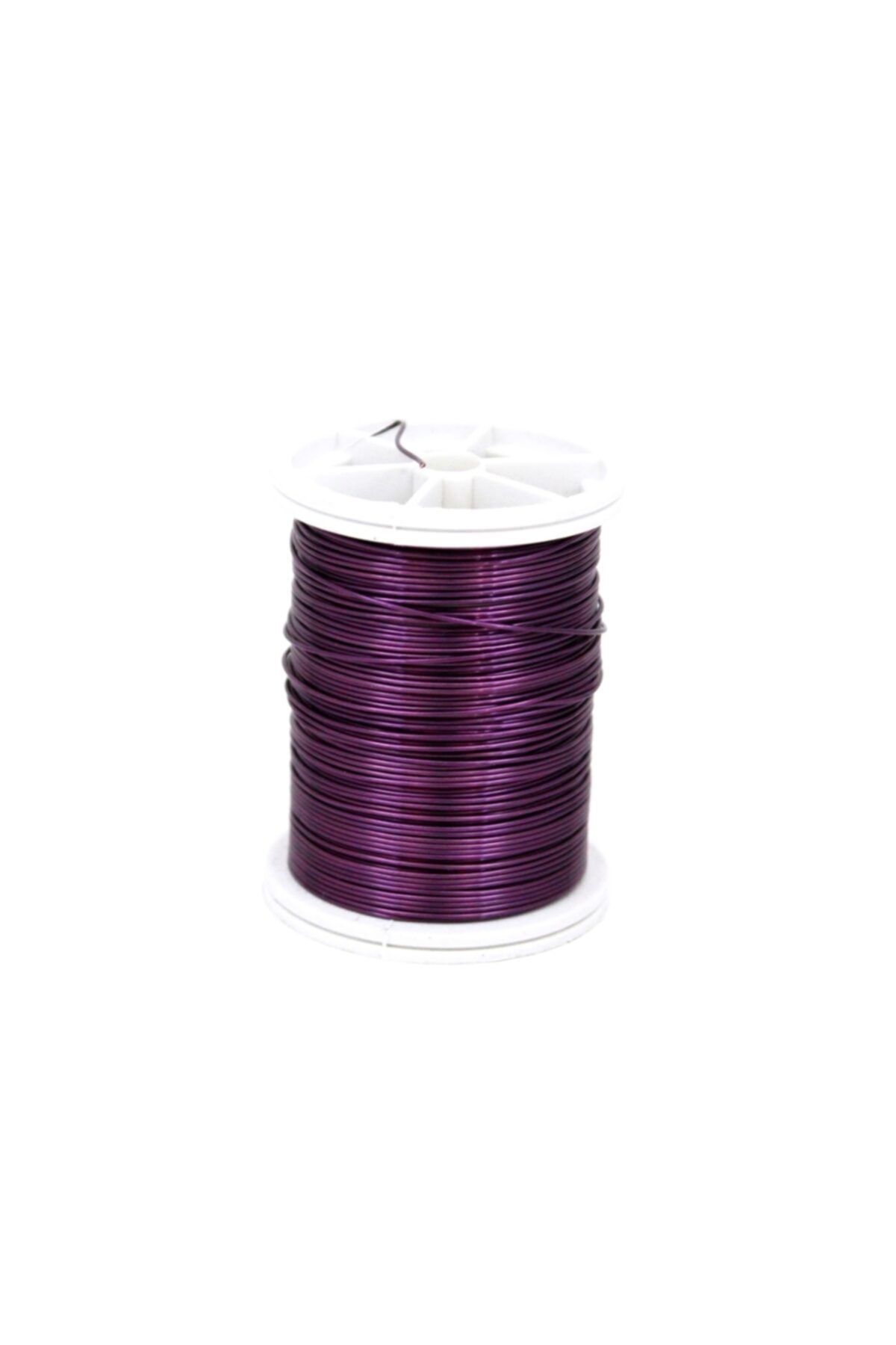 YF STORE 0.60 Mm Mor Renk Bakır Tel, Bakır Çiçek Teli, Filografi Teli (14-15 Mt Arasında)