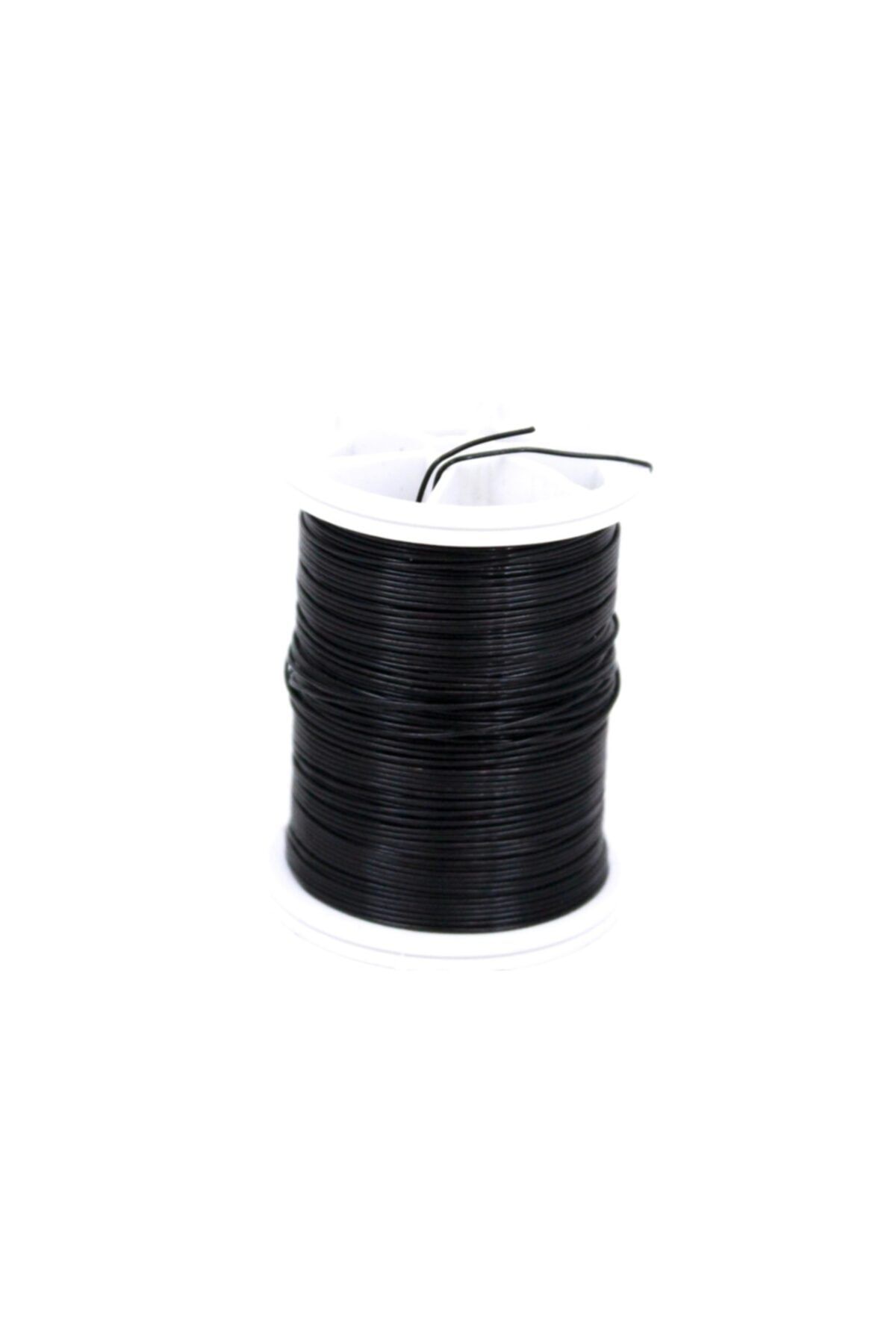YF STORE 0.80 Mm Siyah Renk Bakır Tel, Bakır Çiçek Teli, Filografi Teli (8-9 Mt Arasında)