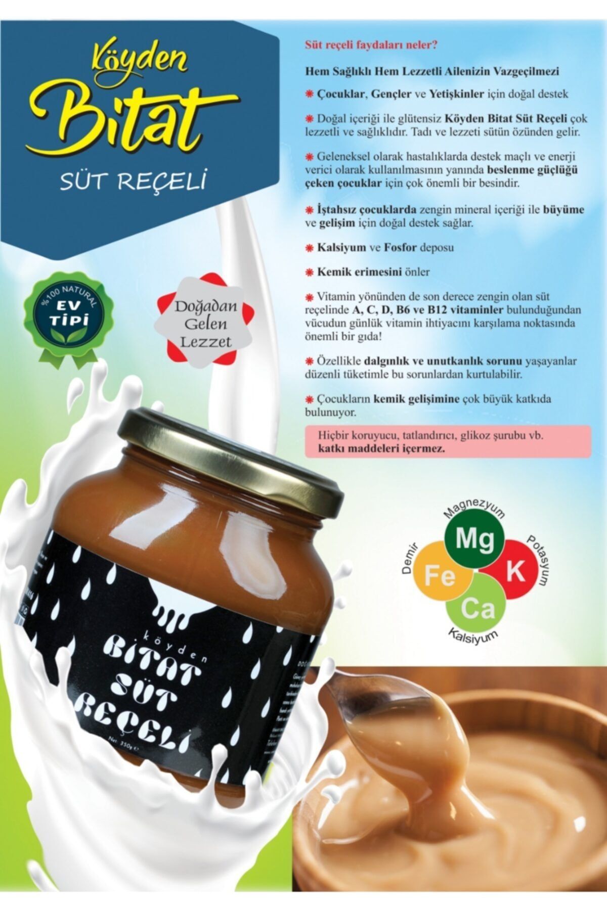 Köyden bitat Manda Sütlü Süt Reçeli 350 gr