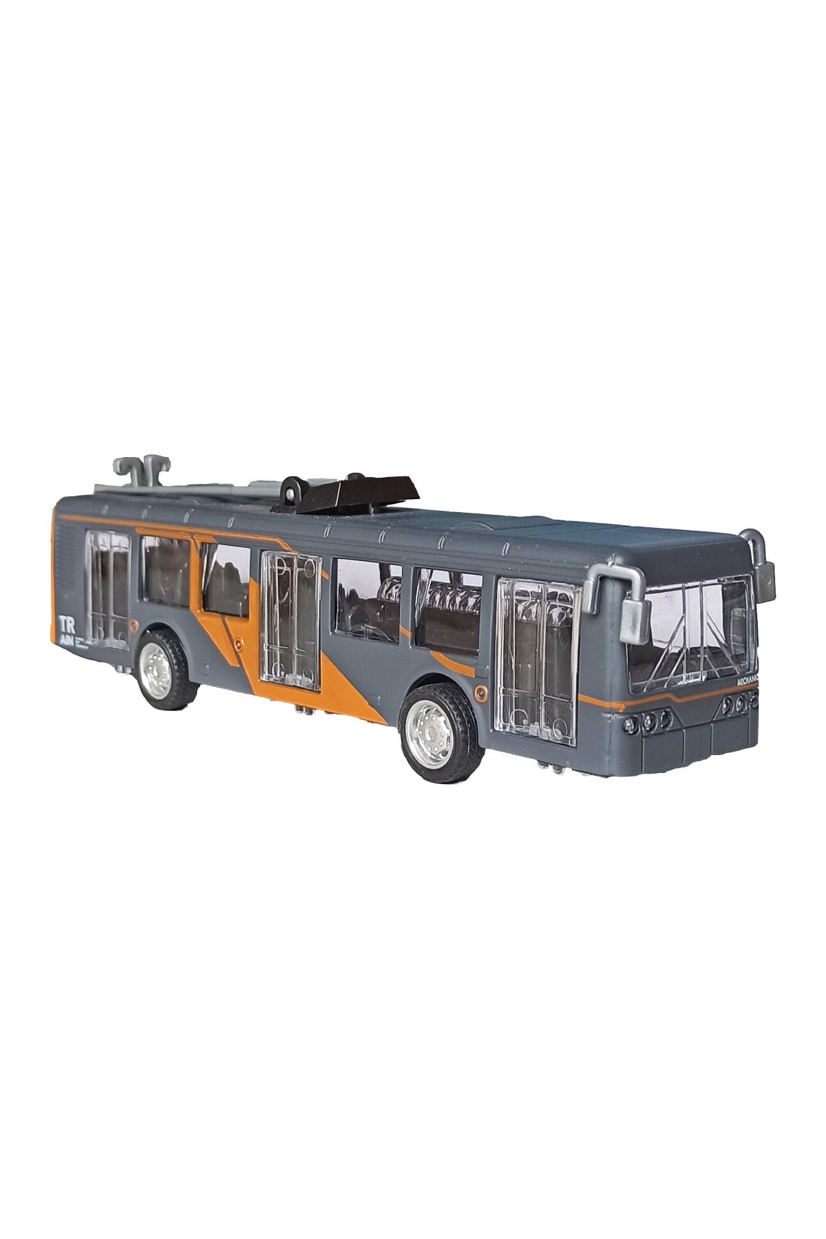 PopŞeker Oyuncak Metal Otobüs, Işıklı, Müzikli Çek-bırak Özellikli Oyuncak Metal Otobüs 17cm.
