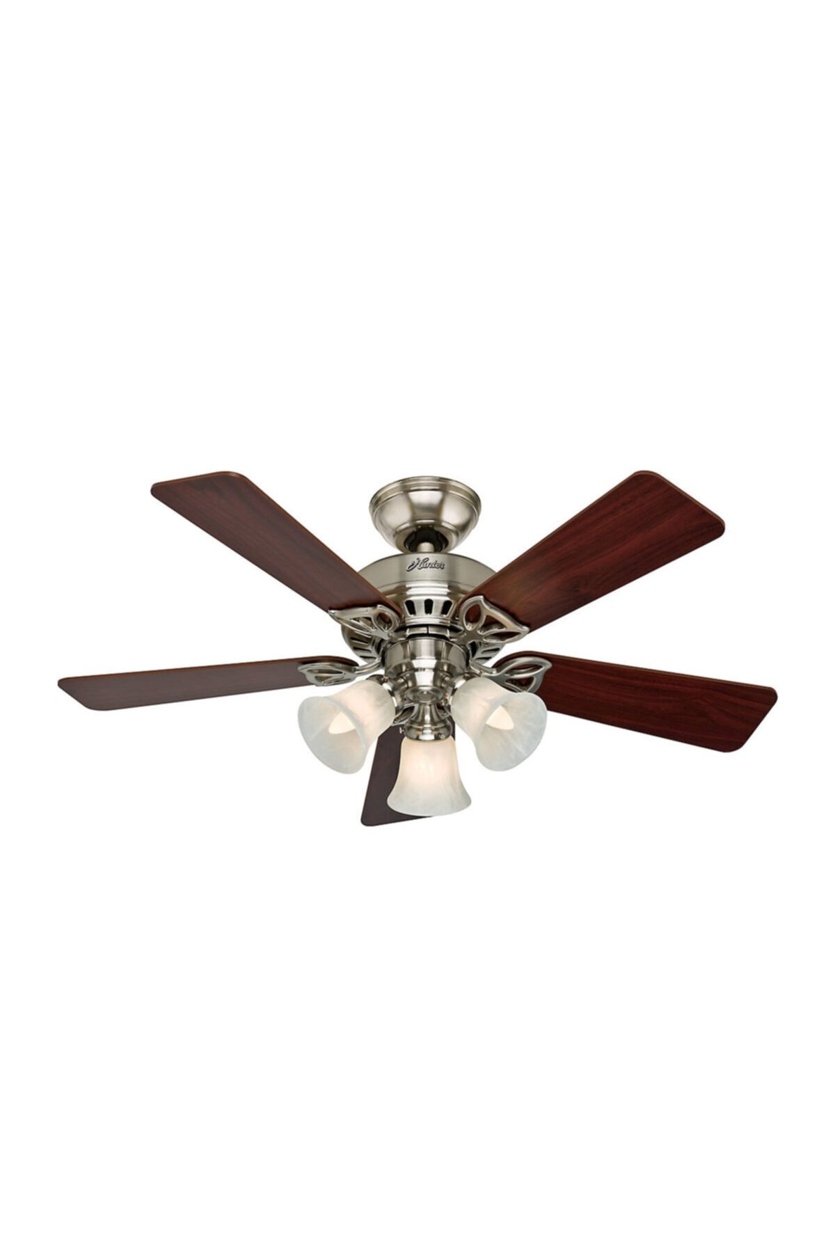 Hunter Fan Beacon Hill Fırçalanmış Nikel - 107 Cm. Aydınlatmalı Tavan Vantilatörü