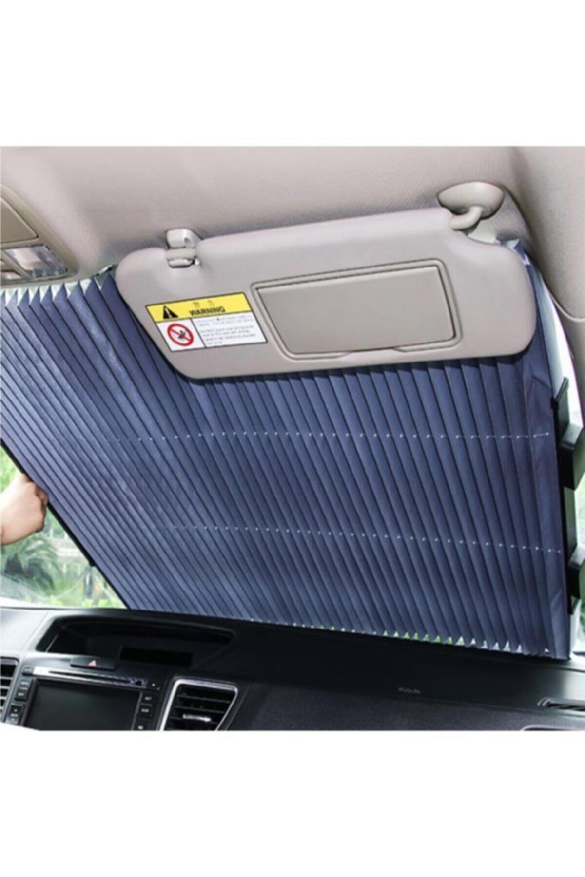 Ally Mobile Ally 70cm Araç Ön Cam Güneşlik Otomatik Geri Çekilebilir Katlanabilir - Gri