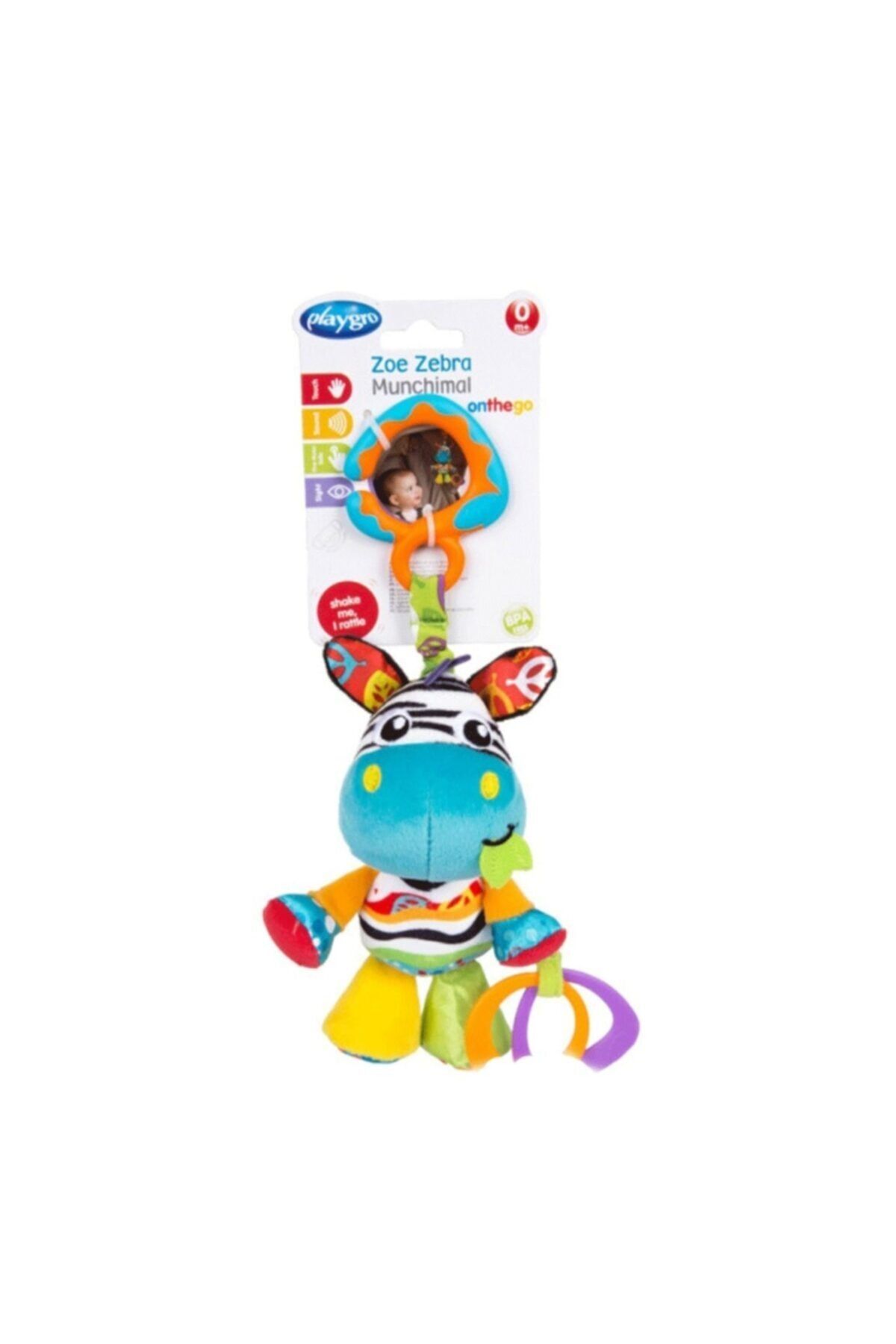 Playgro Munchimal Peluş Aktivite Oyuncağı Zebra 0+ay