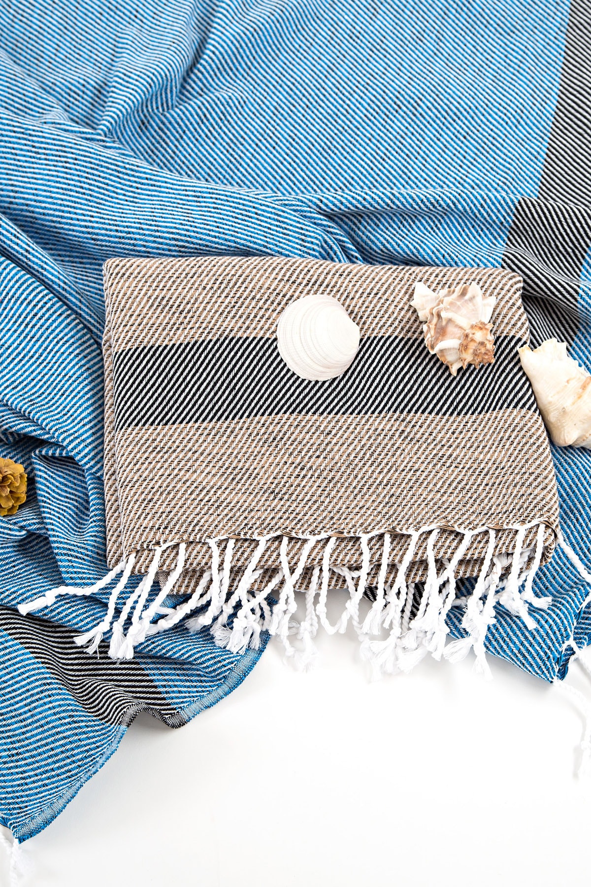 İrya Teos Kara Tezgah Peştemal Lacivert