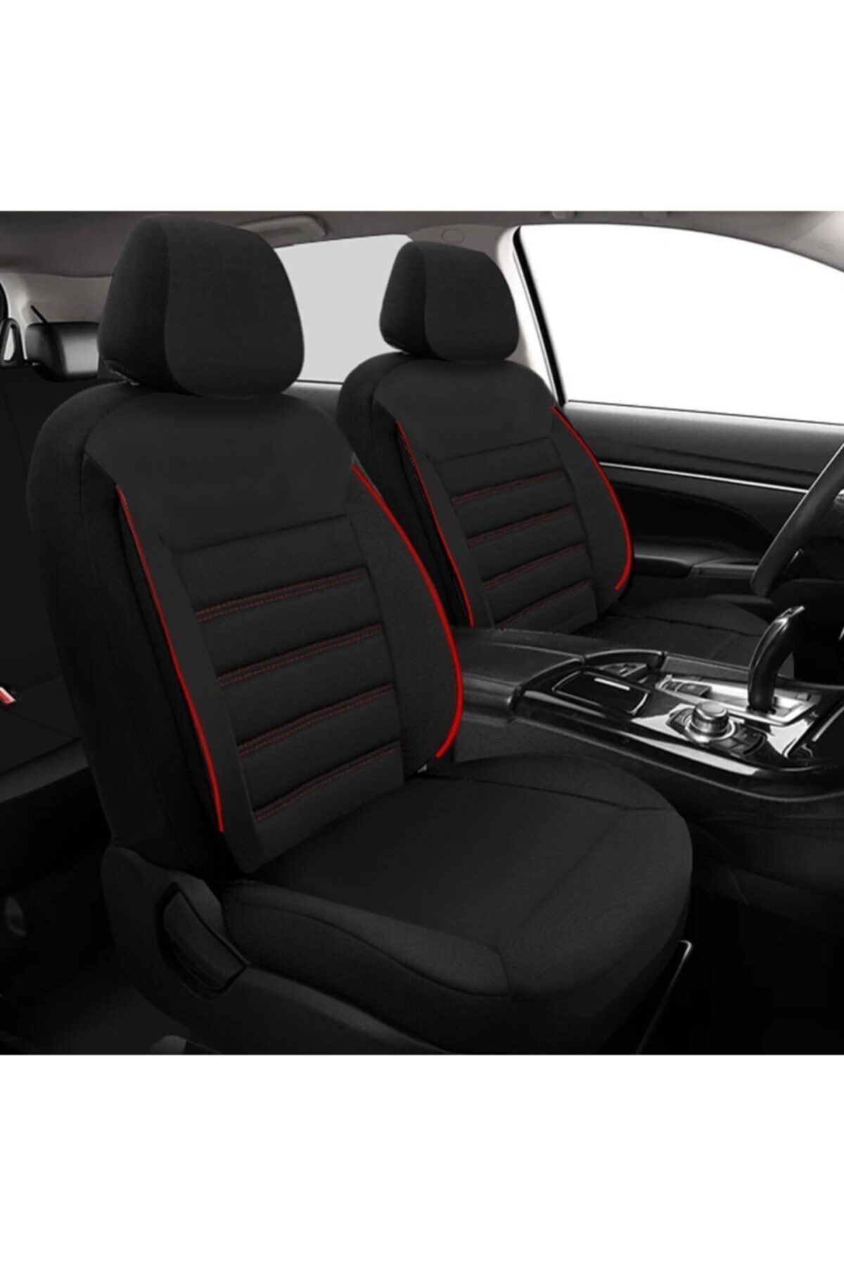 Garaj Marketim Hyundai Accent Era Uyumlu Koltuk Kılıfı Dark Color - Kırmızı