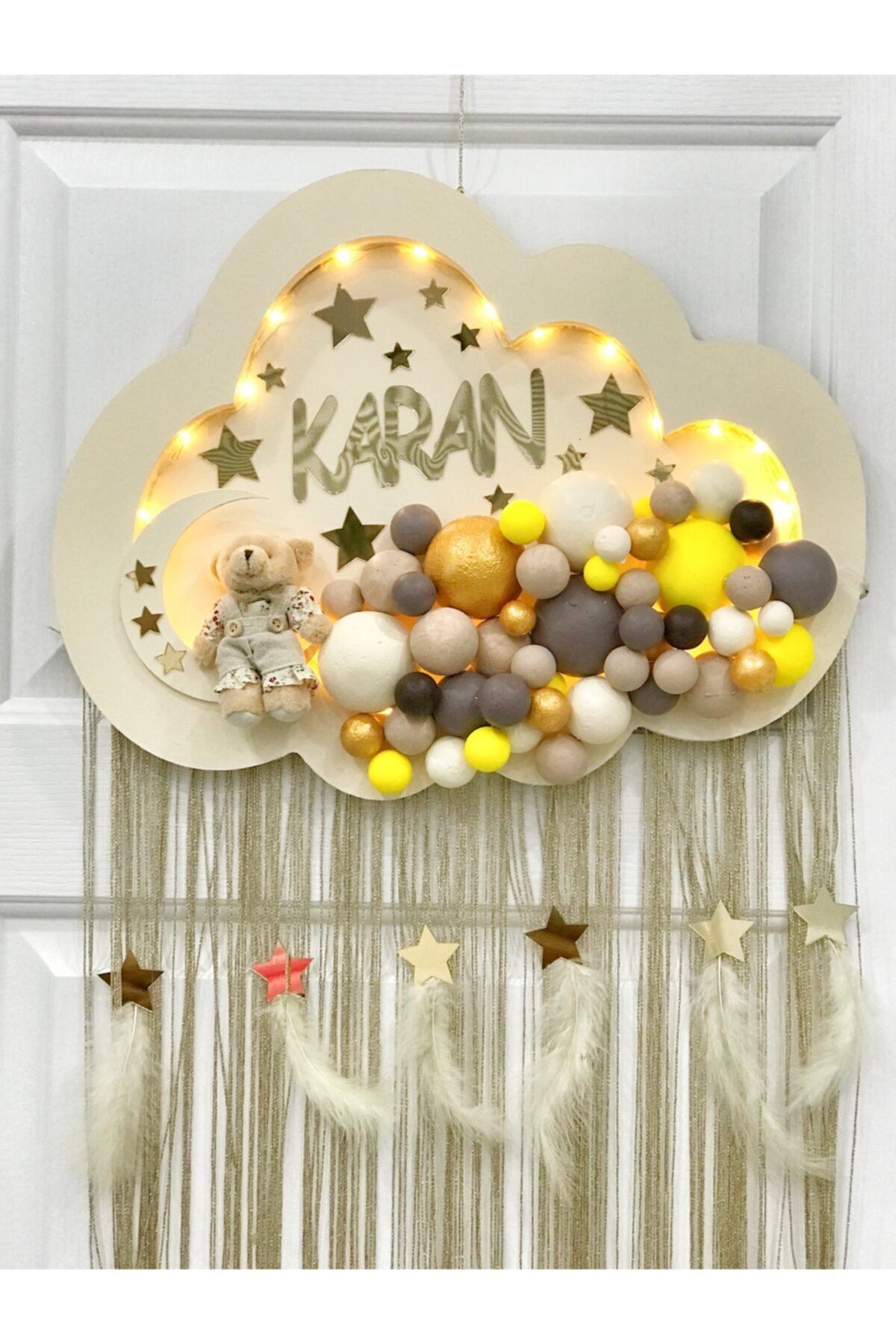 BS ORGANİZASYON Bulut Bebek Kapı Süsü