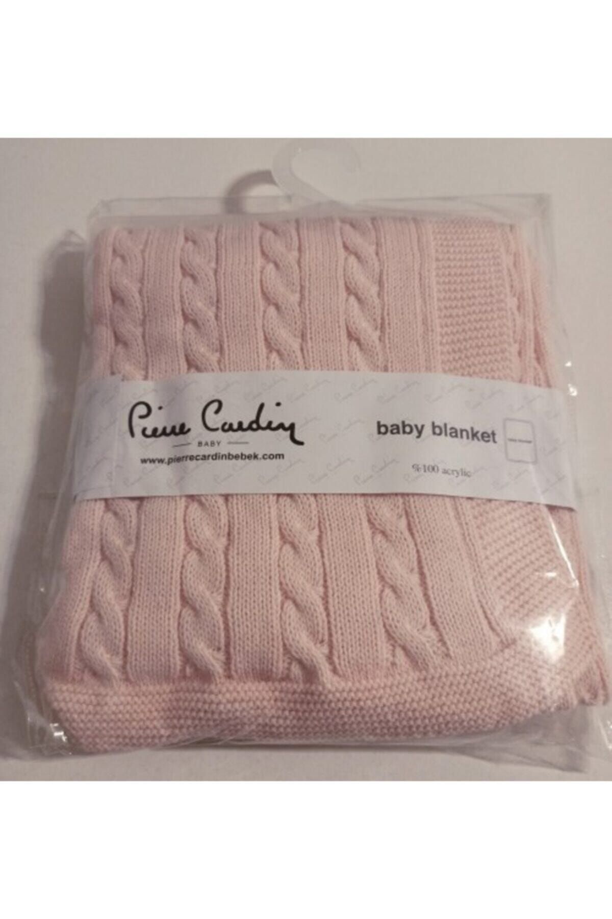 Pierre Cardin Baby Pembe Saç Örgülü Triko Battaniye 4478