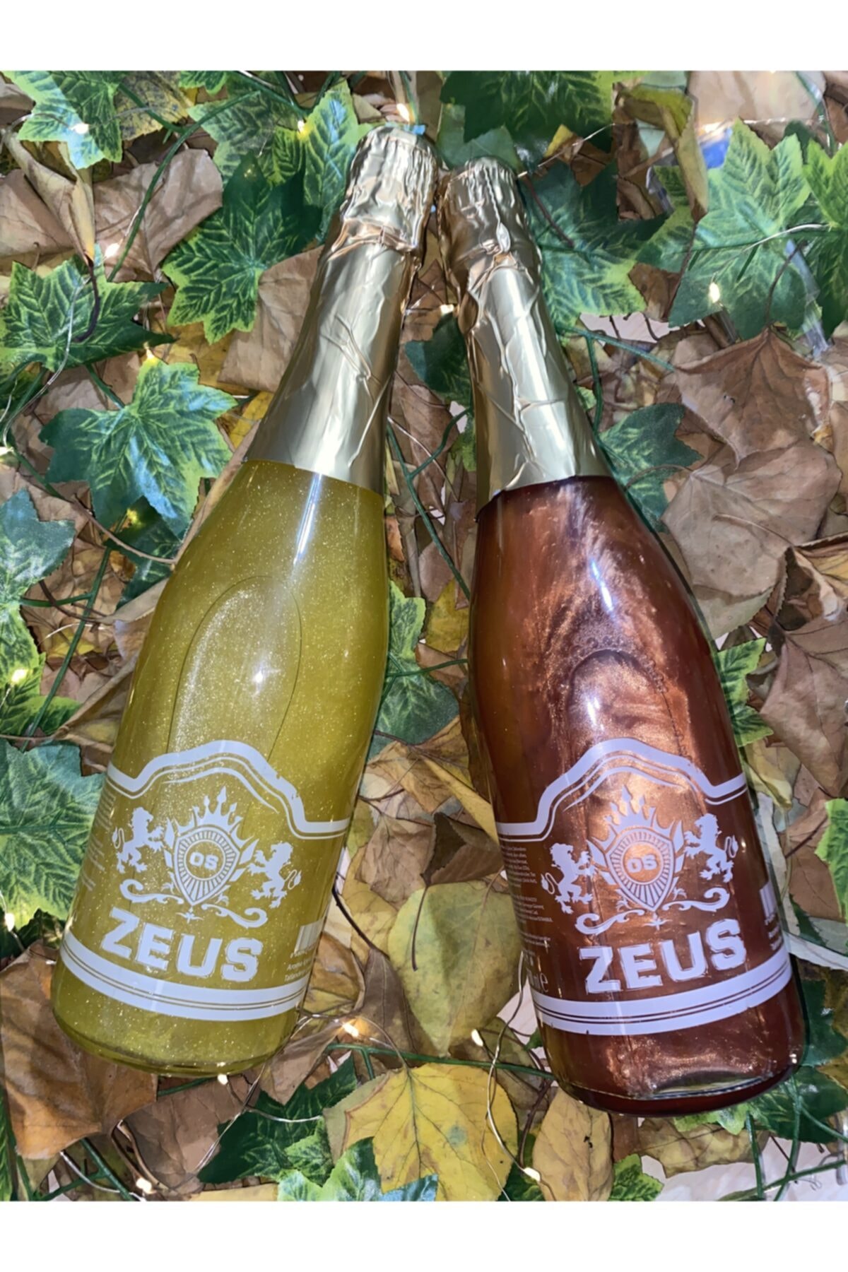 zeus meşrubat Simli Alkolsüz Meşrubat Muz Ve Karışık Meyve Cevizi Aromalı (2 Adet )