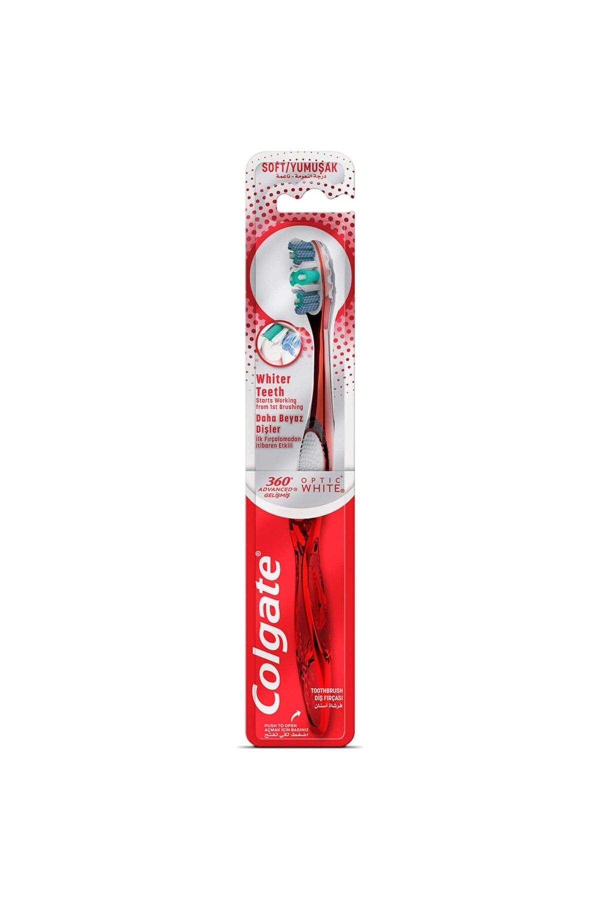 Colgate 360 Gelişmiş Optik Beyaz Yumuşak Beyazlatıcı Diş Fırçası 1 Paket (1 X 1 Adet)