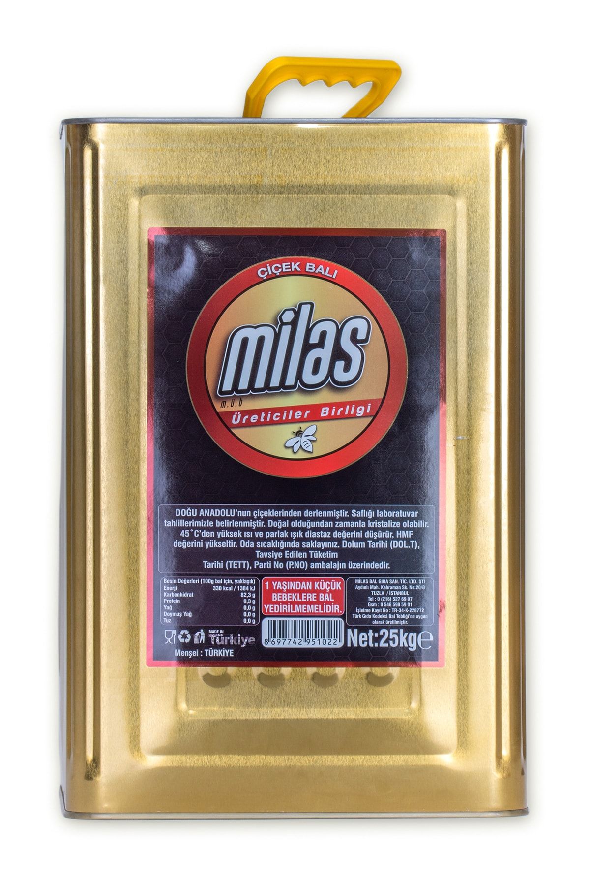 MİLAS ÜRETİCİLER BİRLİĞİ Süzme Çiçek Balı 25 Kg