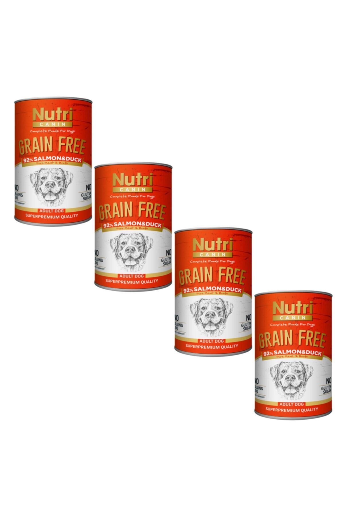 Nutri Canin Somon&ördek %92 400gr Yaş Köpek Maması 4adet
