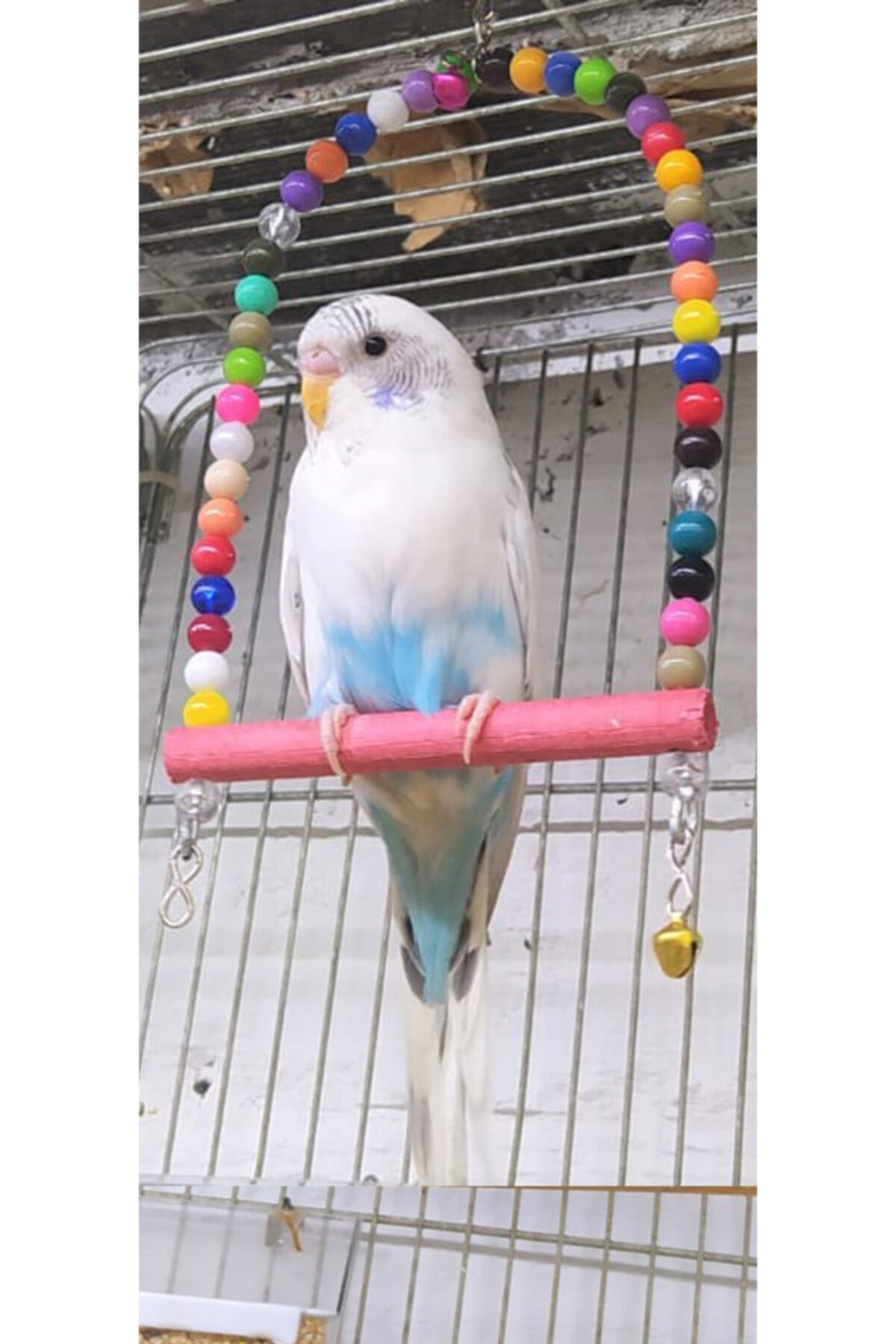 SAKAPET Muhabbet Kuşları Için Zilli Salıncak Sp40 Kuş Salıncağı
