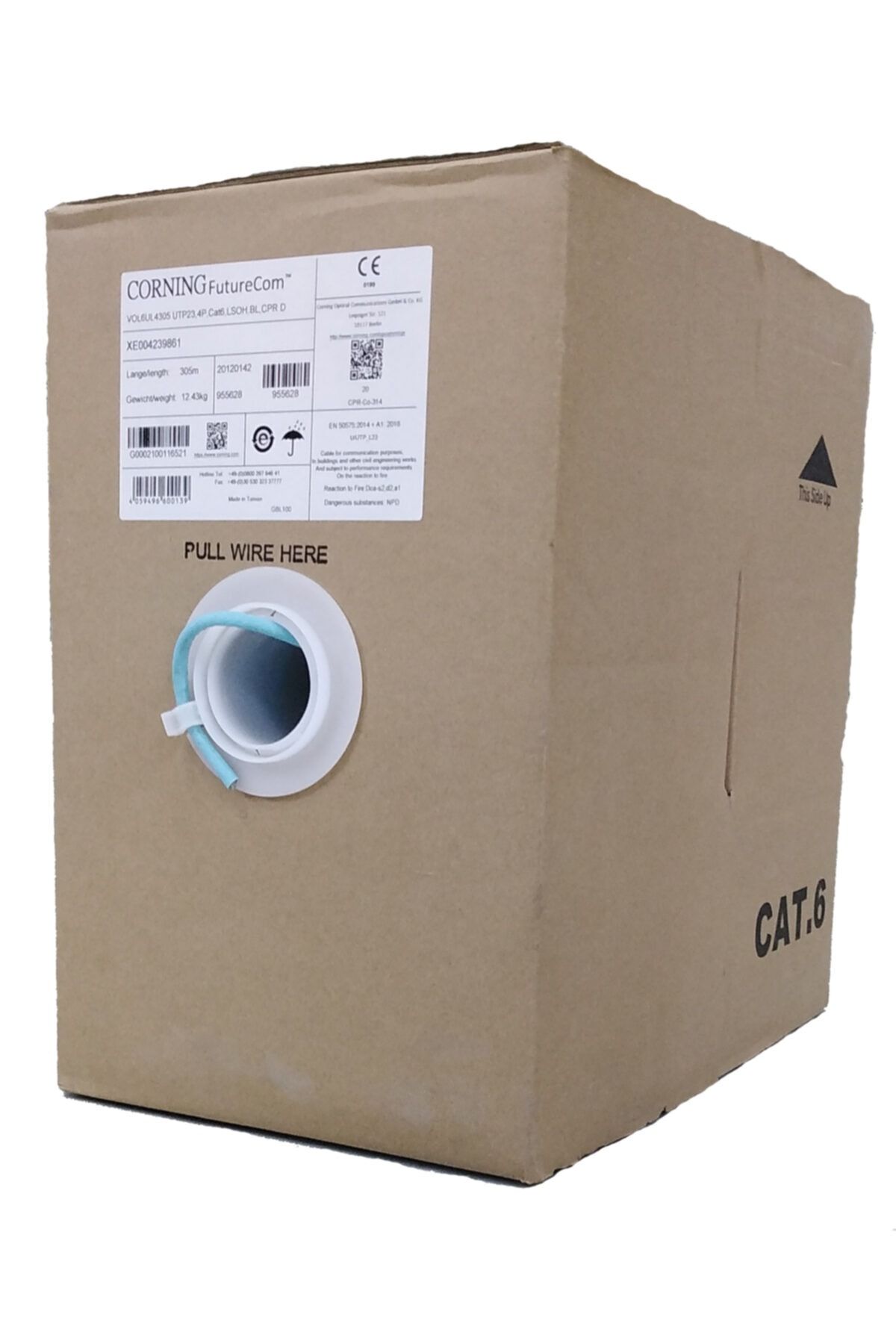 OEM Cornıng Cat6 Utp Lszh Kablo-yeşil 305m'lik Kutu