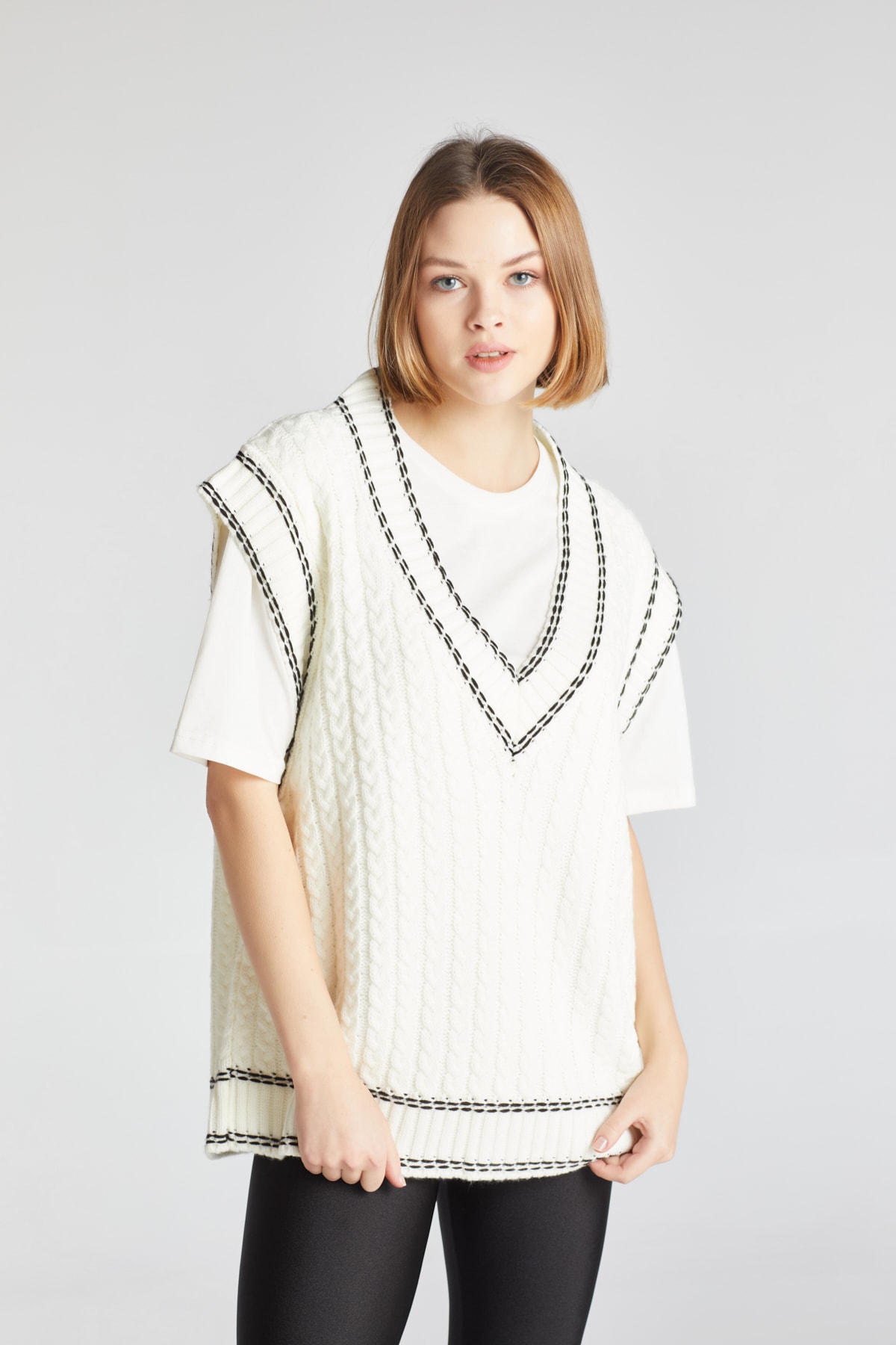 minaaise Pena Beyaz Della Süveter