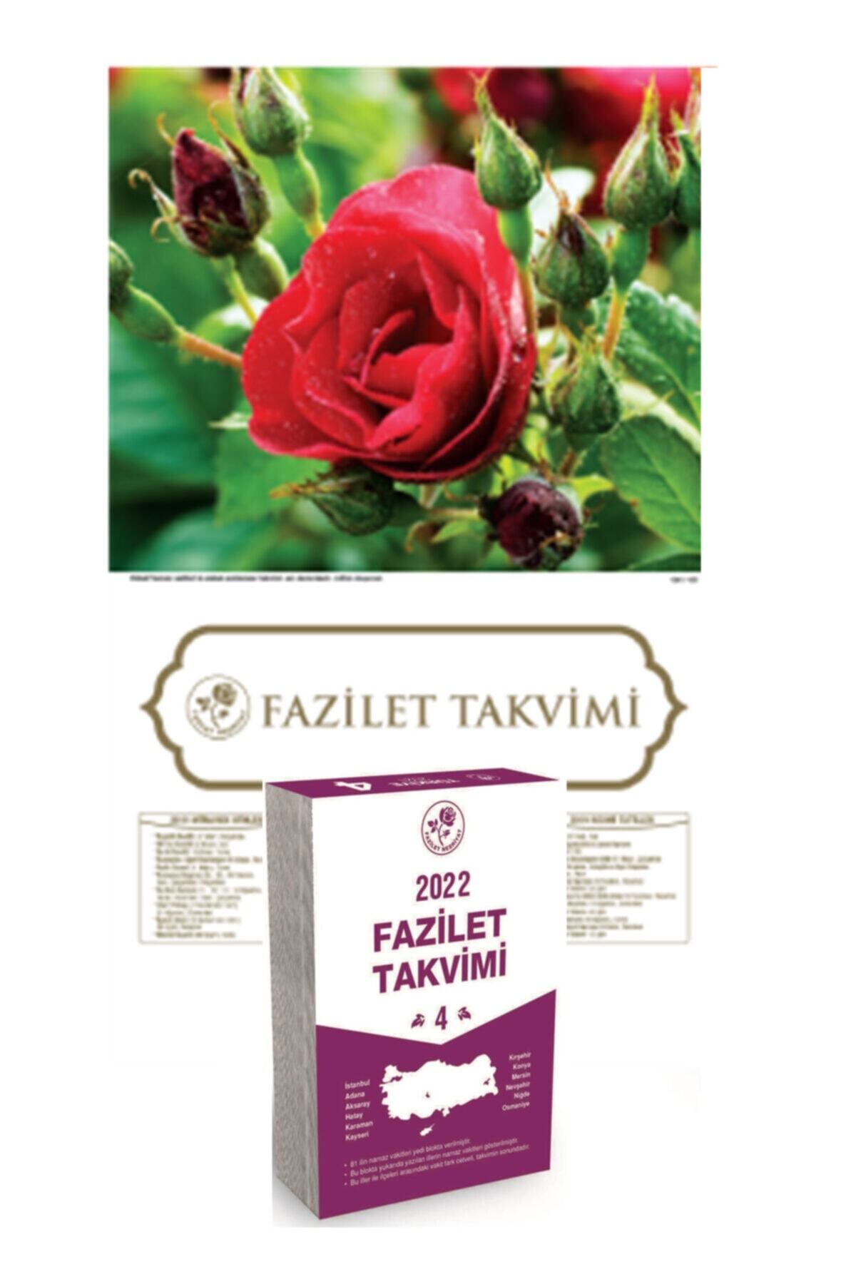 Fazilet Neşriyat 2022 Duvar Takvimi Yurtiçi 4 Blok Fazilet Takvimi