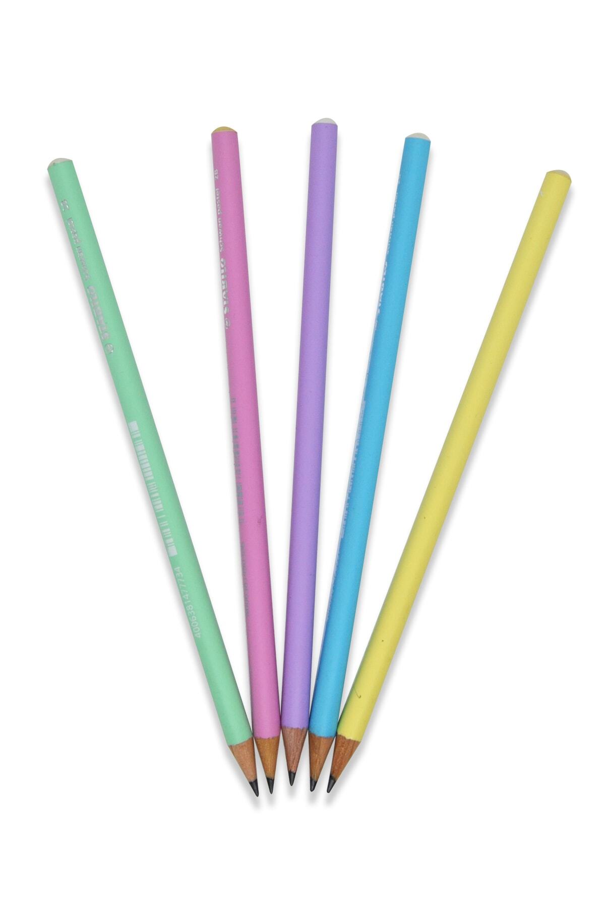 Stabilo 2b Yumuşak Yazım Süper Kalite Pastel Kurşun Kalem 6 Renk