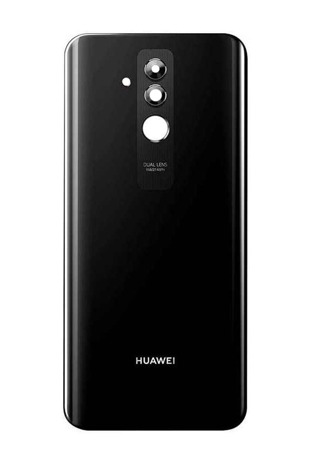 Ceykergsm Huawei Mate 20 Lite Arka Cam Pil Batarya Kapağı Kamera Cam Lensli Siyah