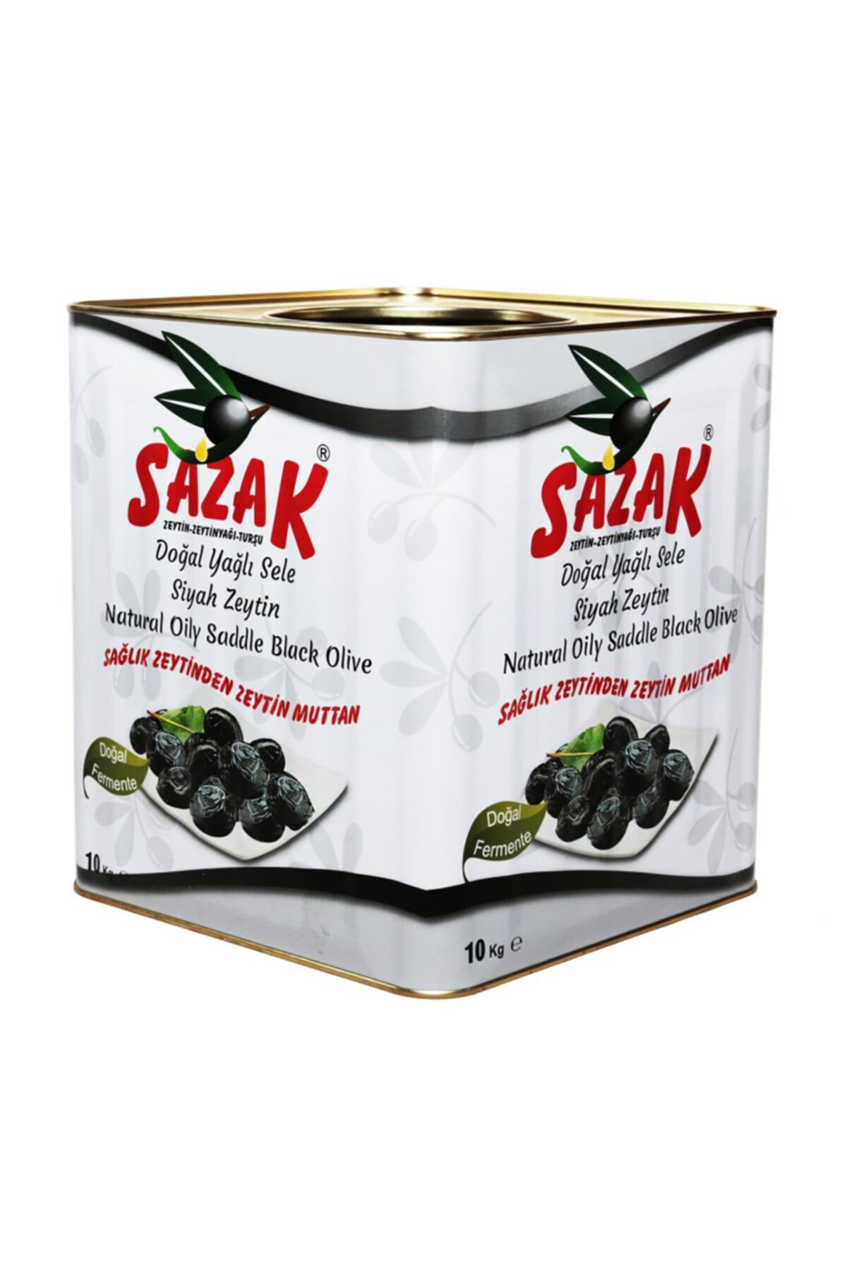 sazak zeytin zeytinyağı Sazak Siyah Yağlı Sele 10 Kg 3xs