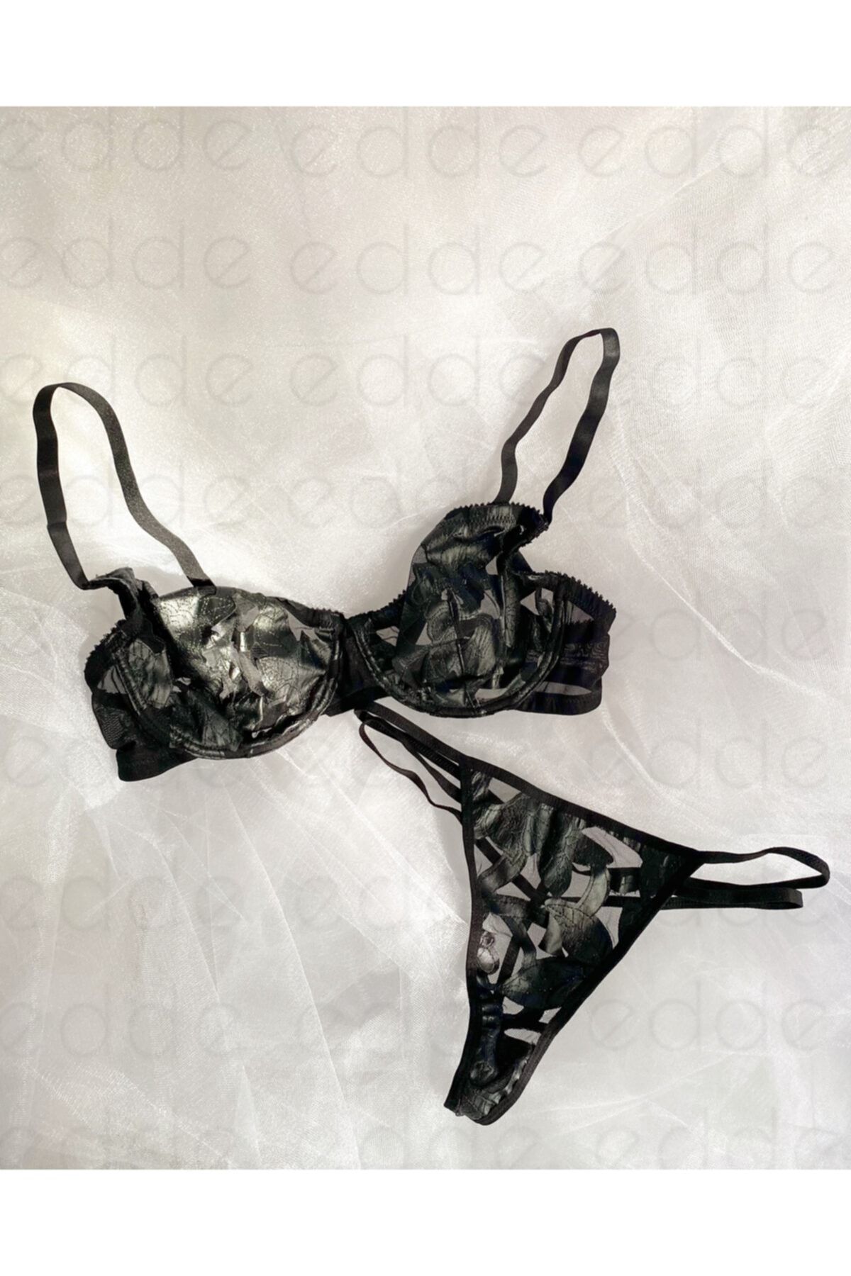 edde Balenli Bra Set + Sabahlık