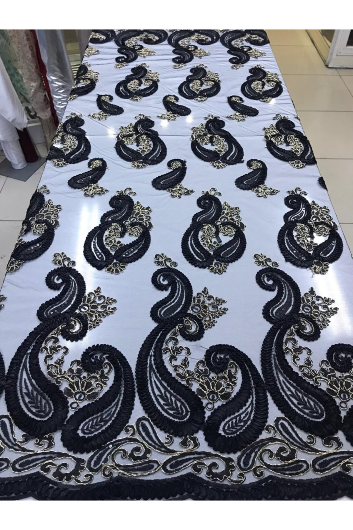 Kumas Home Kabartmali Dantel Islemeli Abiye Kumas Fiyati Yorumlari Trendyol