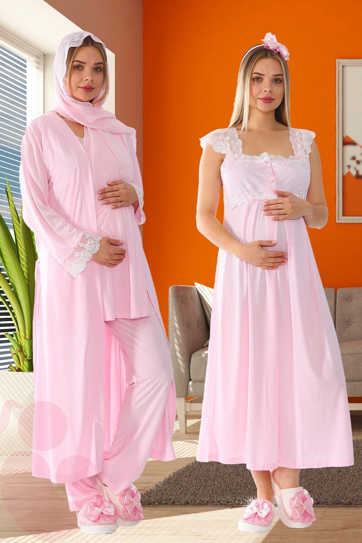 lohusahamile Effortt 2306 Pembe Lohusa Hamile 7li Set