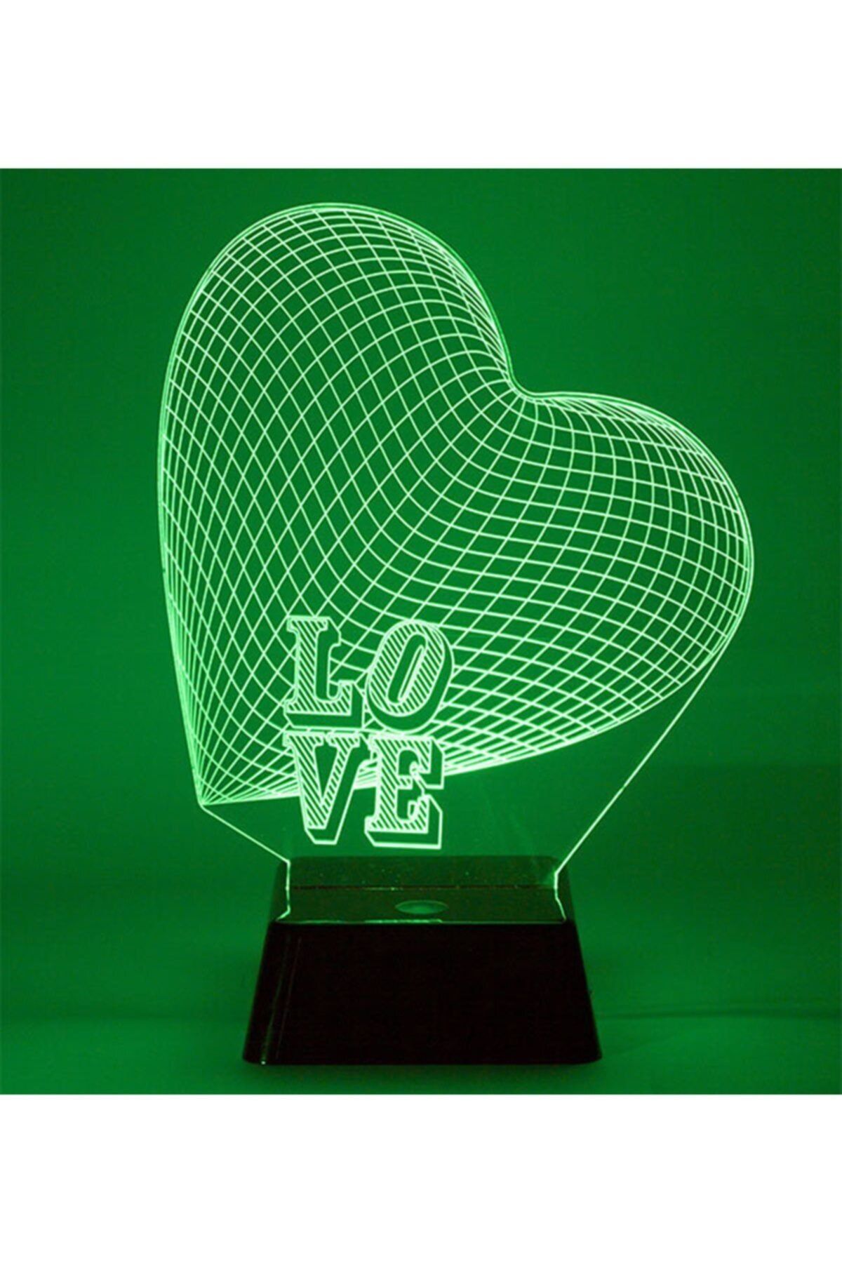 3D Light Love Kişiye Özel Isimli 3 Boyutlu Lamba