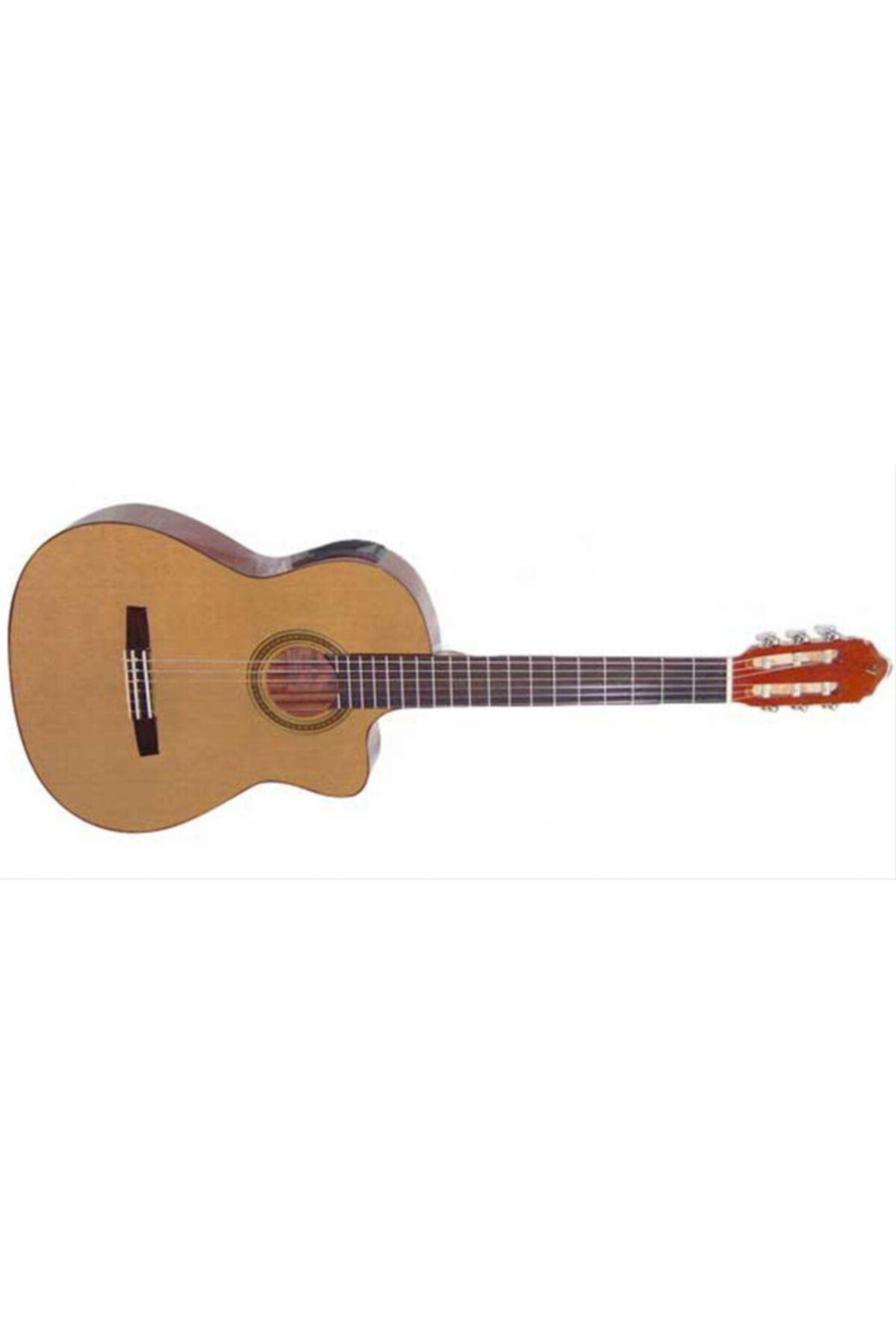 VALENCIA Cg30rce Elektro Klasik Gitar, Scale 4/4, Parlak Natürel, C