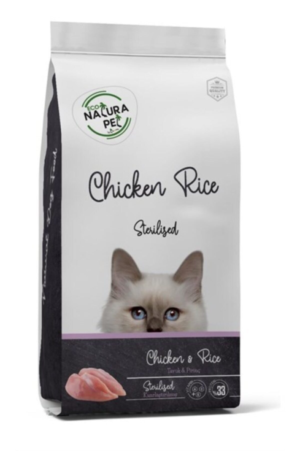 natura Eco Pet Tavuklu Kısırlaştırılmış Kedi Maması 15 Kg.