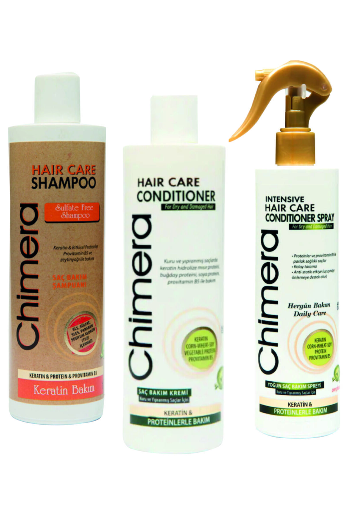 Chimera Kuru Ve Yipranmis Saclar Icin Set Tuzssuz Sampuan Sac Kremi Sac Spreyi Fiyati Yorumlari Trendyol