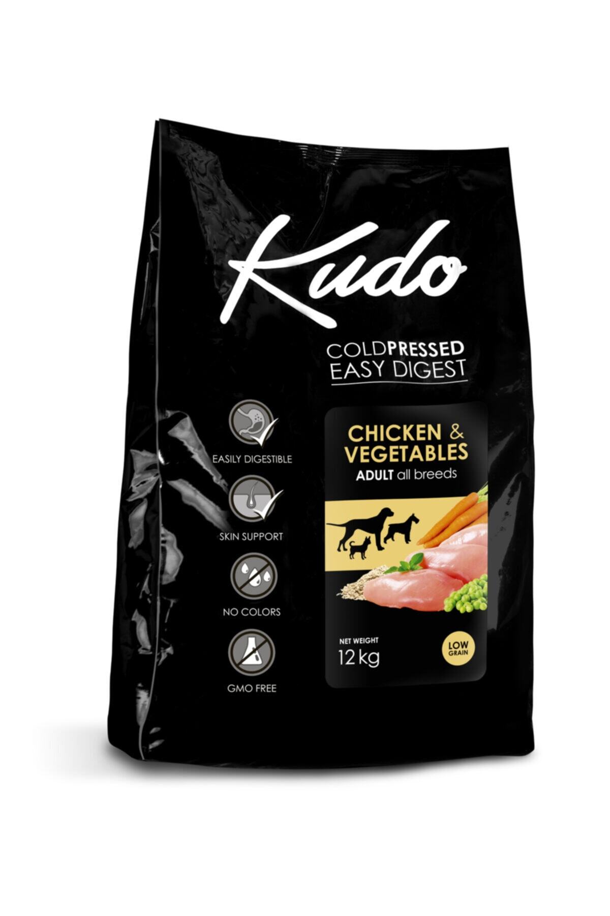 Kudo Soğuk Sıkım Köpek Maması Tavuk/sebze Düşük Tahıl 12+3kg Ilave