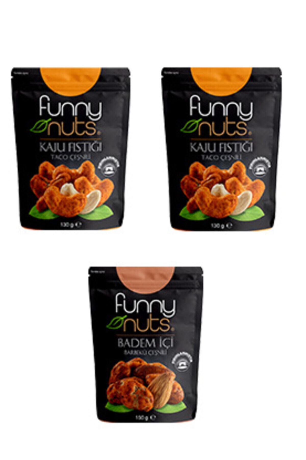FunnyNuts Muhteşem 2'li Paket Barbekü Çeşnili Badem - Taco Çeşnili Kaju Fıstığı