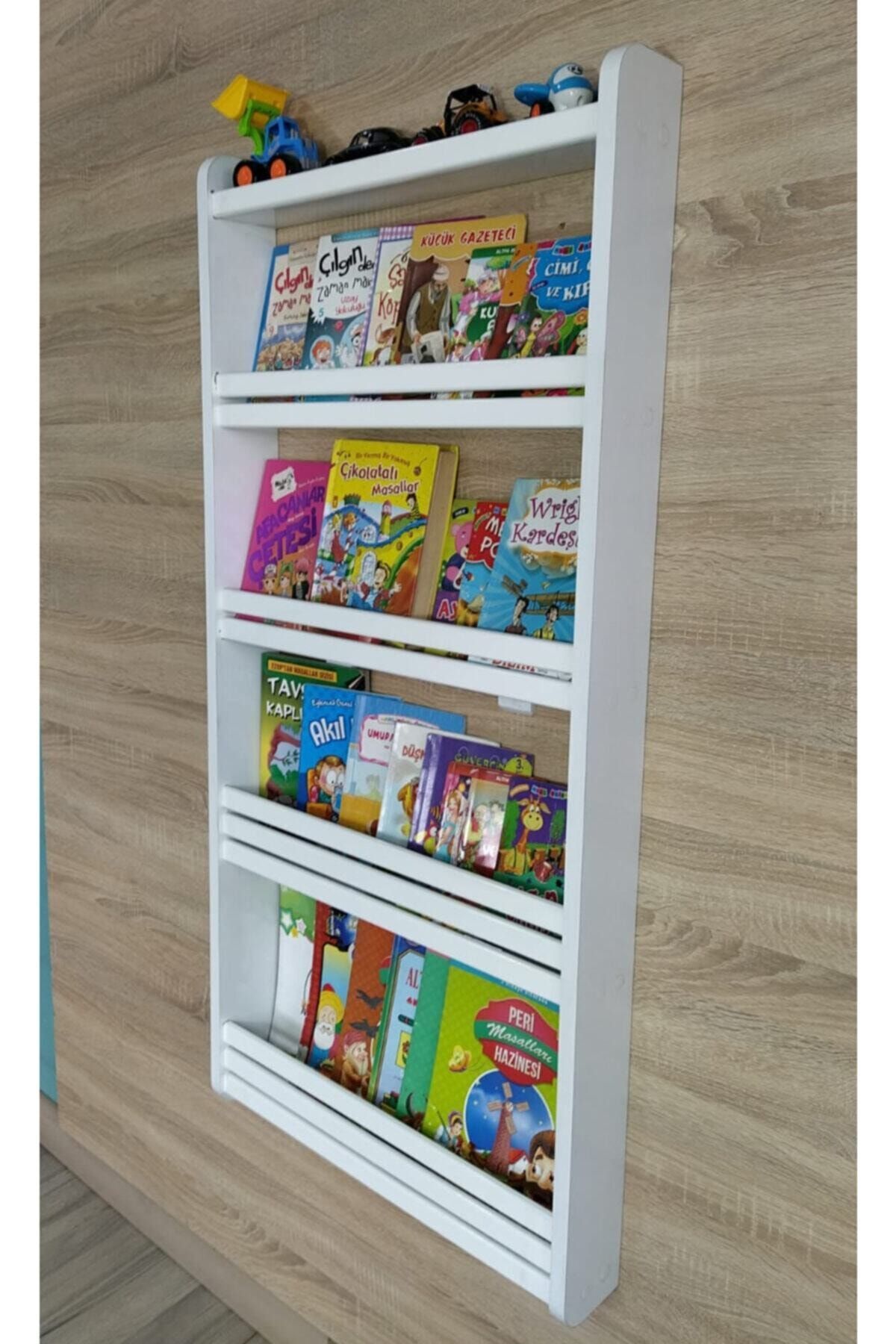 Mihenk Rüya Montessori Kitaplık Çocuk Odası Kitaplığı 4 Raflı Mdf