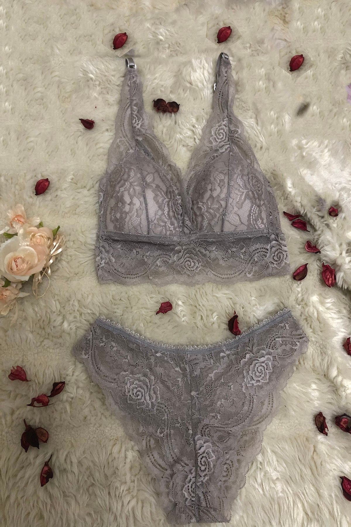 Yapıcı Underwear Kadın Kahverengi Dolgulu Bralet 2'li Takım