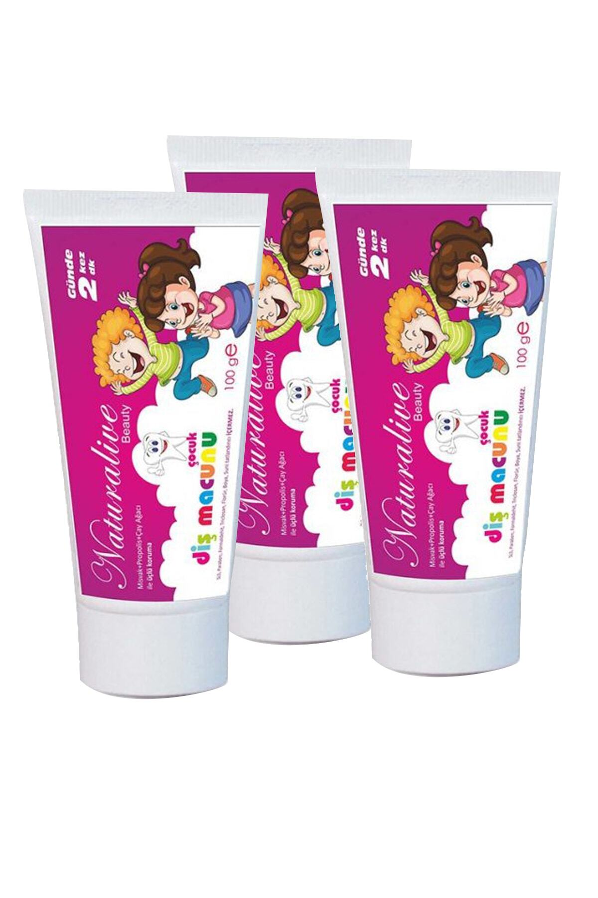 naturalive N.s. Florürsüz Çocuk Diş Macunu 75ml X3