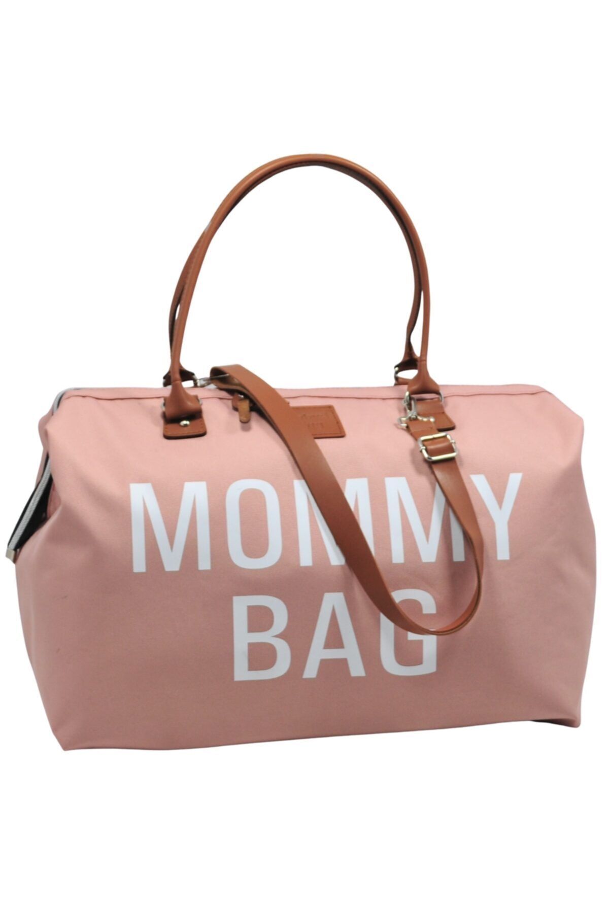 Babysi Mommy Bag Exclusive Tasarım Pudra Baby Anne Bebek Bakım ve Kadın Çantası