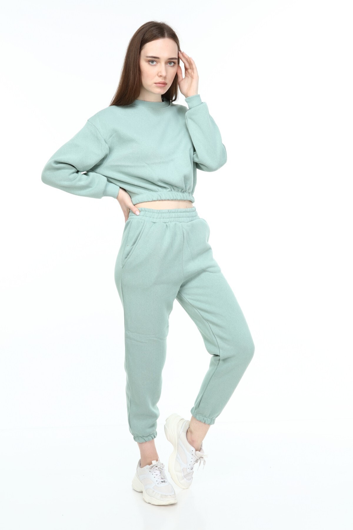 AREMTEX Kadın Yeşil Üç Iplik Eşofman Takımı