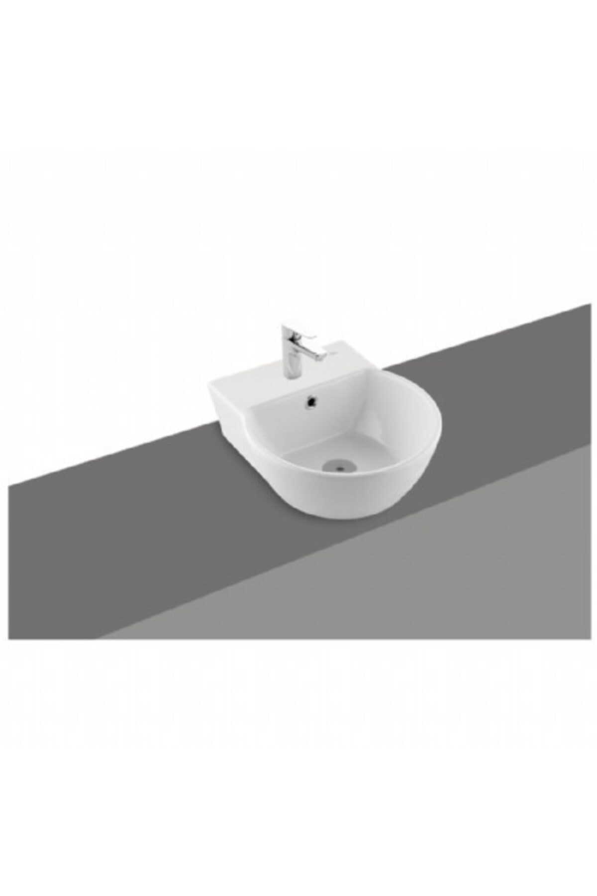 KALE Basıcs 55x30cm Asımetrık Sag Lavabo