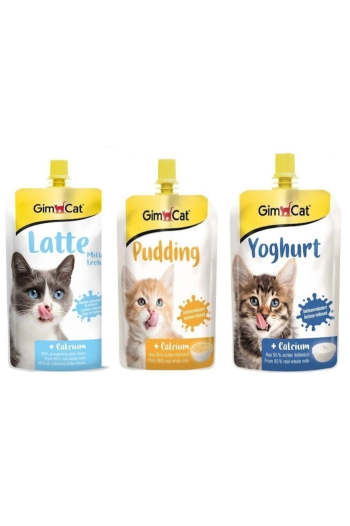 Gimcat Besleyici Likit Set Kedi Ödülü + Yoğurt + Latte + Puding