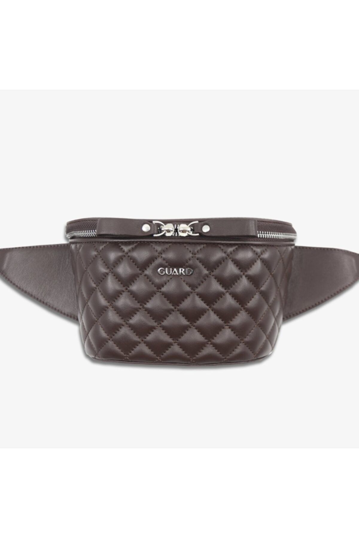 Guard Leather Kahverengi Hakiki Deri Capitone Baskılı Bel Çantası 1942
