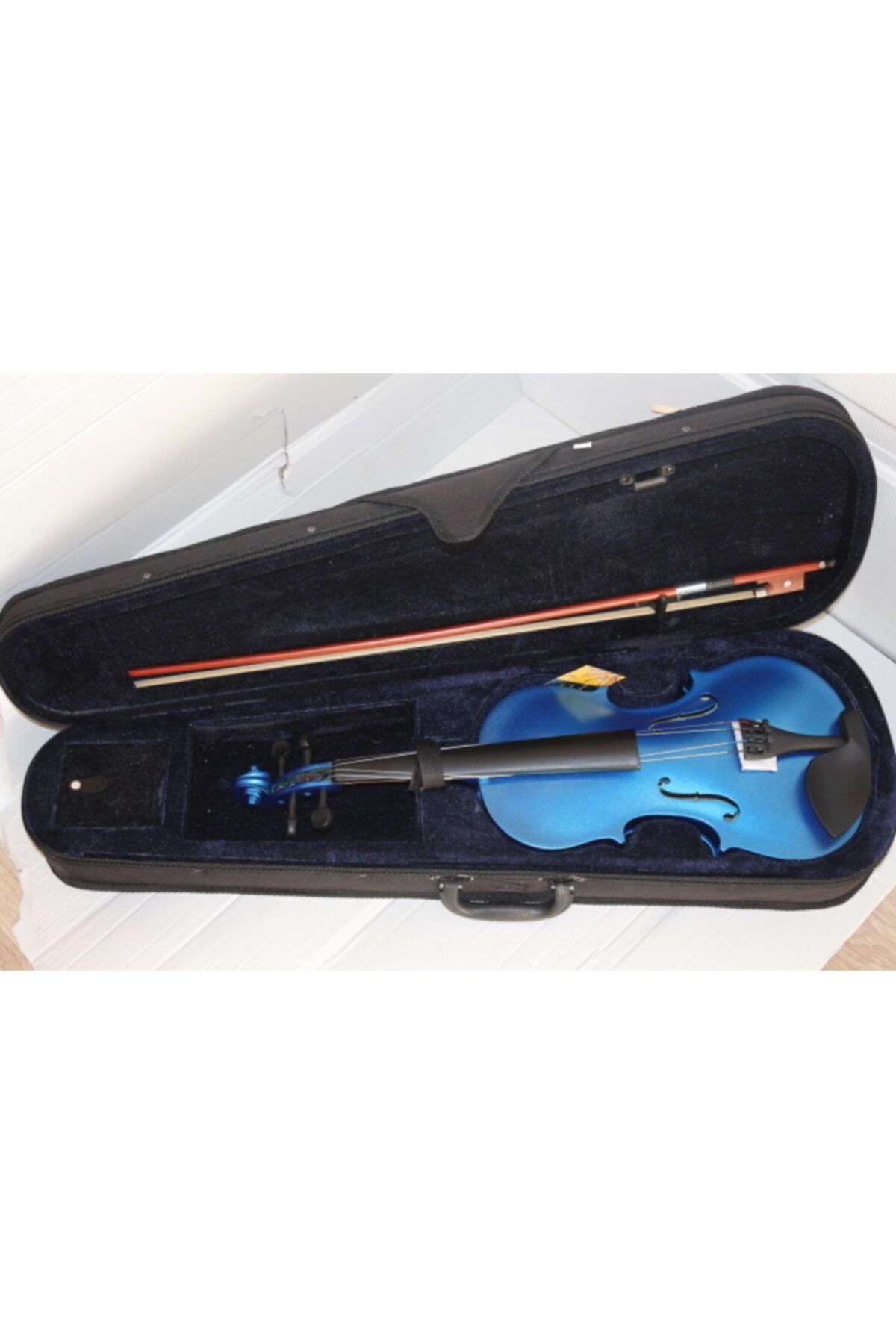 İDOL Keman Tam Boy 4/4 Metalik Mavi Tam Set