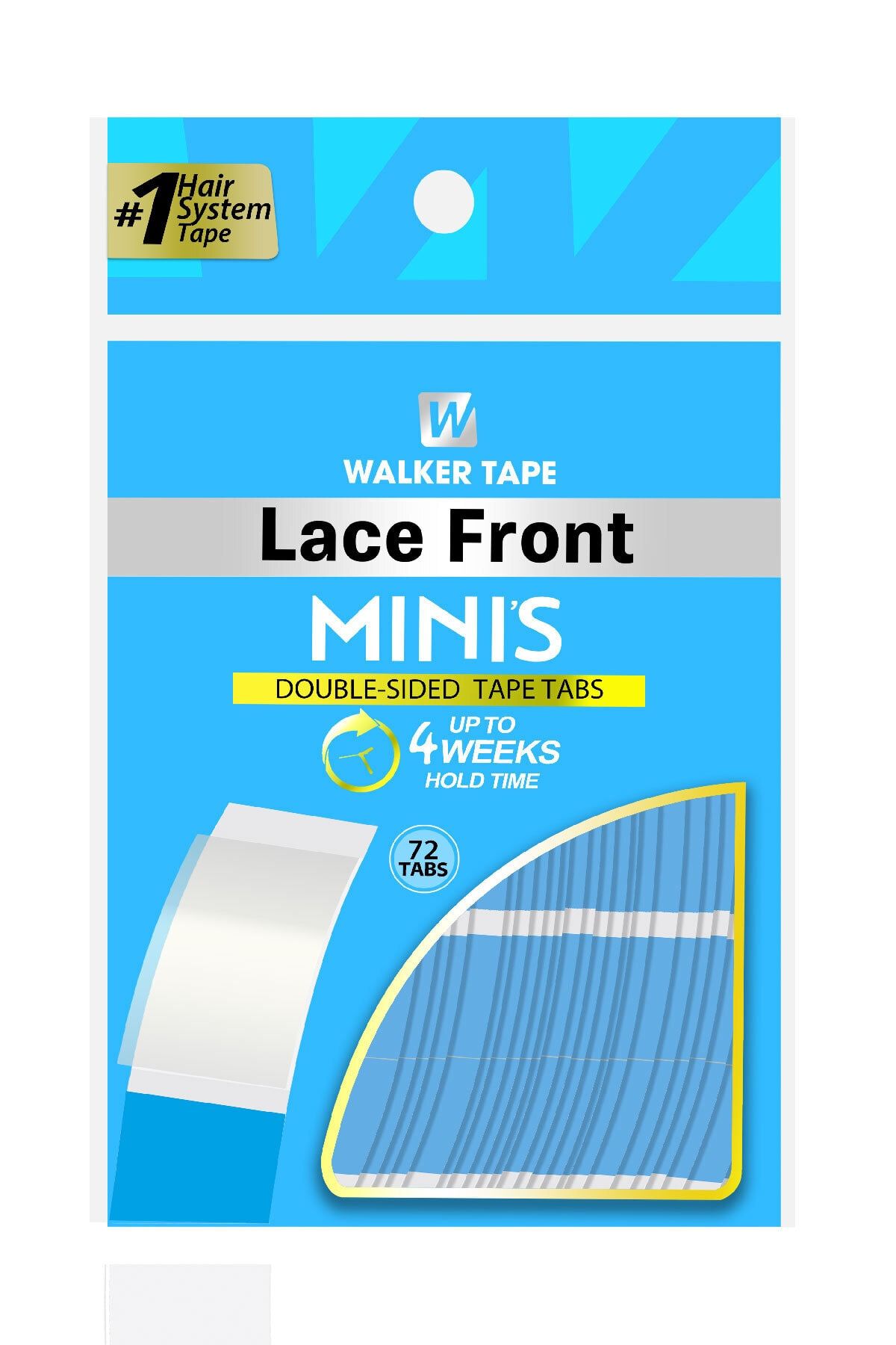 Walker Tape Lace Front Mini's Protez Saç Bandı Oval 3/4  X 3  (1,90 X 7,62 Cm) 1 Paket - 72 Adet