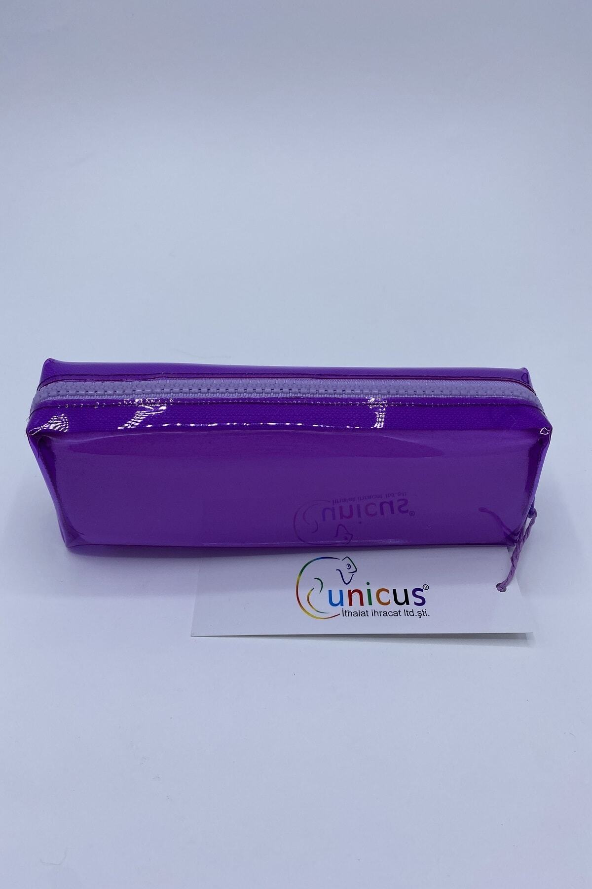UNICUS Neon Şeffaf Makyaj Çantası Özel Tasarım Mor