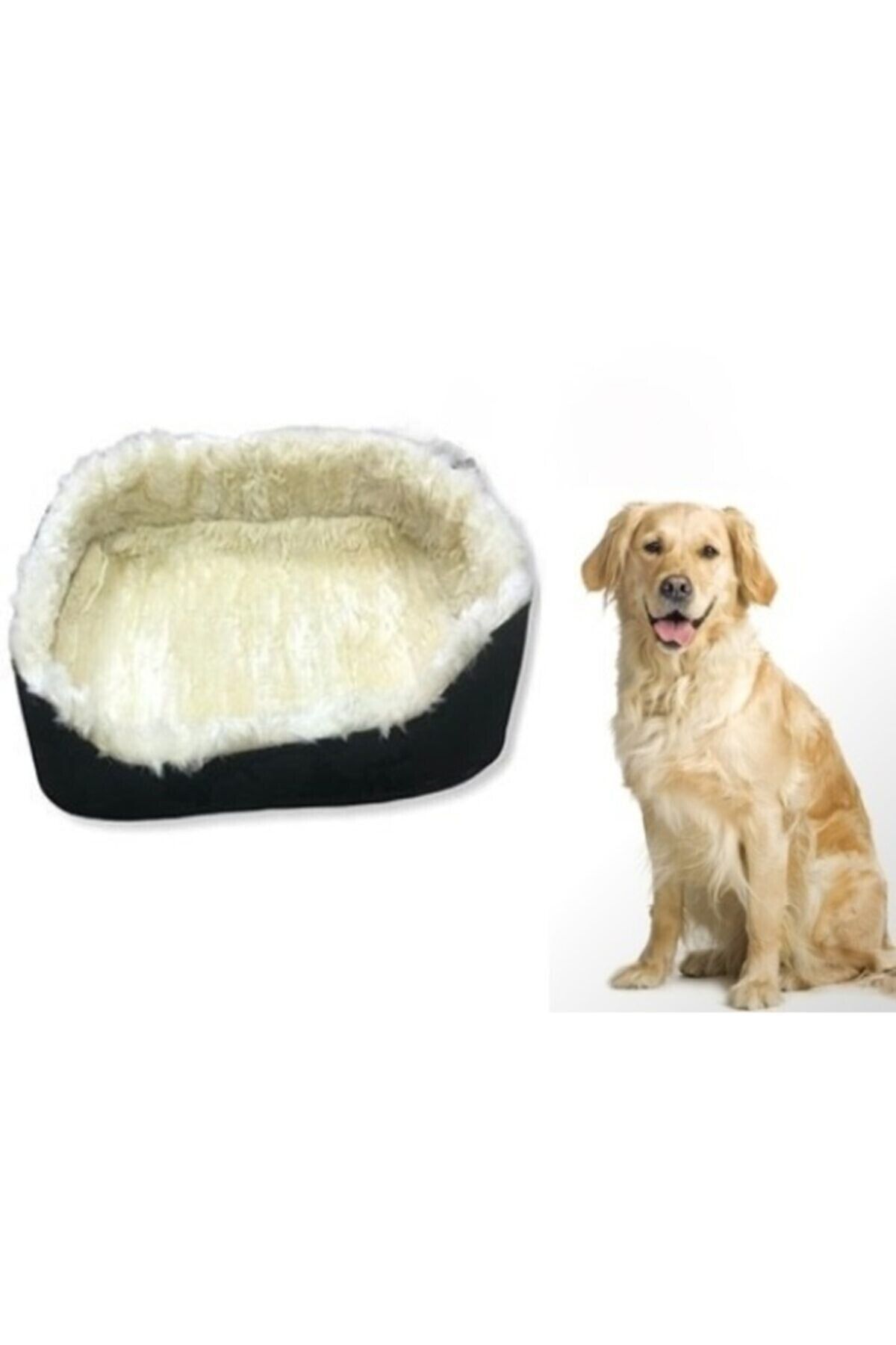Bildiğin Her Şey Büyük Irk Köpek Golden Tipi Peluş Yatak Puf Uyku Minderi Yastığı