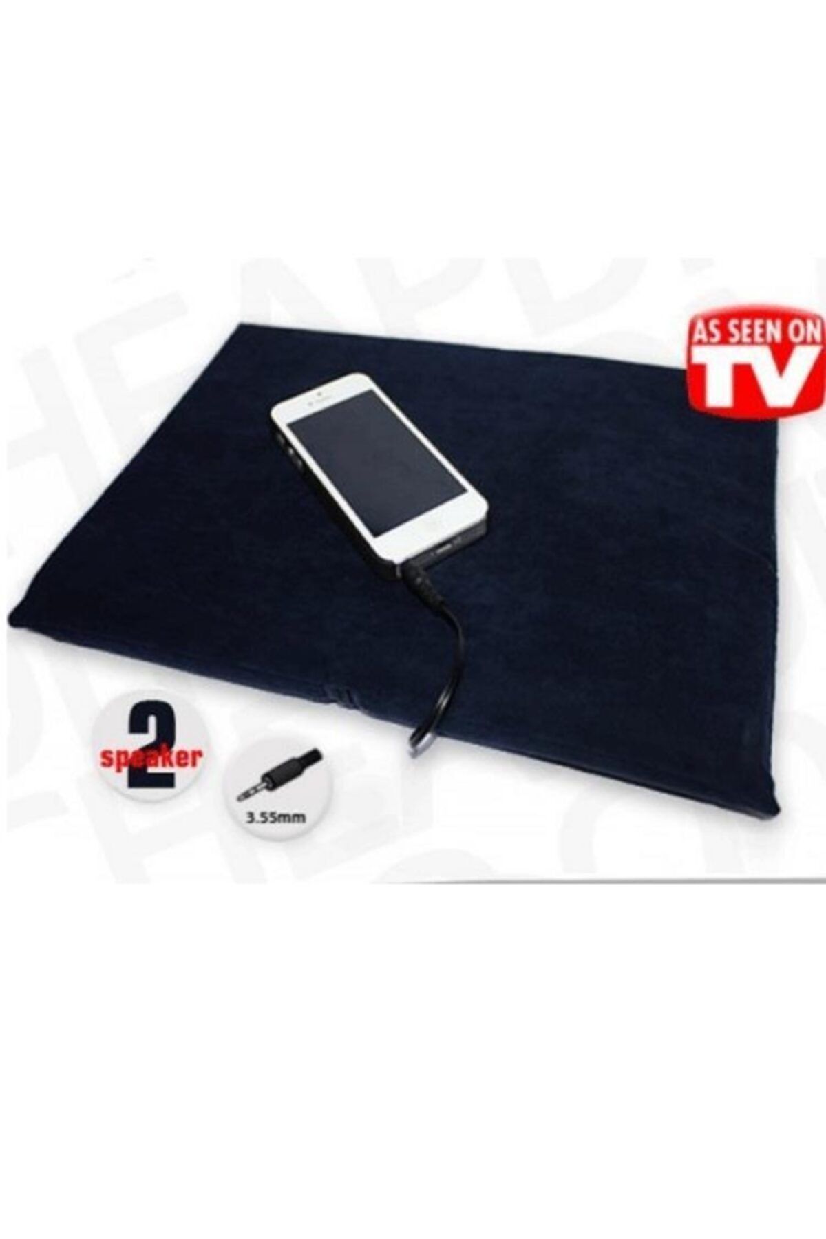 FırsatVar Hoparlörlü Yastık Ses Jaklı Telefon Tablet Uyumlu Stereo Yastık