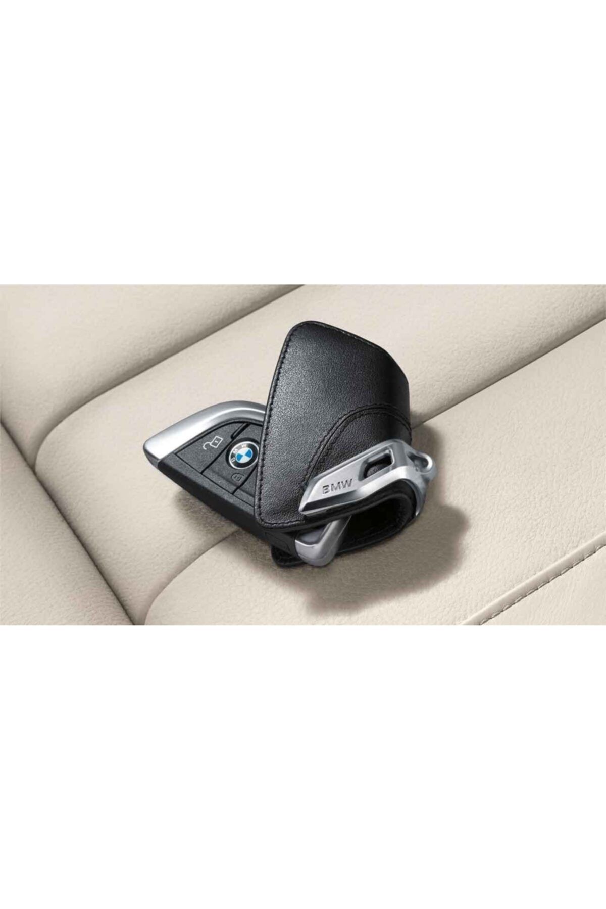 BMW G20 - G30 - F40 - F44 Siyah Hakiki Deri Anahtarlık Kılıf