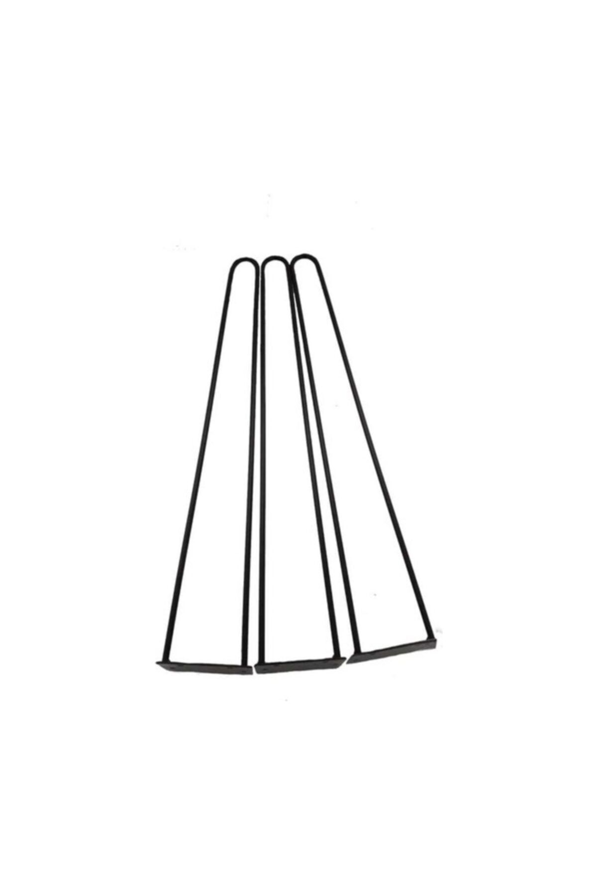 Grande Home Metal Tel Kütük Ve Ahşap Zigon Sehpa Ayağı Lüx 52 Cm