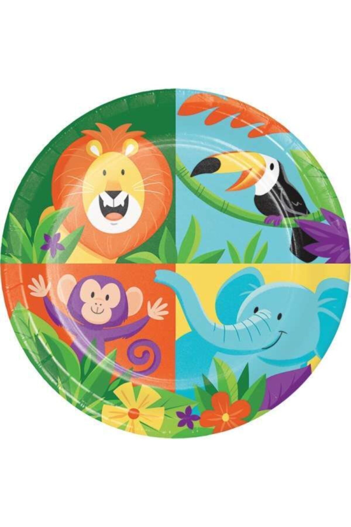 Parti Dünyası Safari Partisi Pasta Tabağı 8 Adet