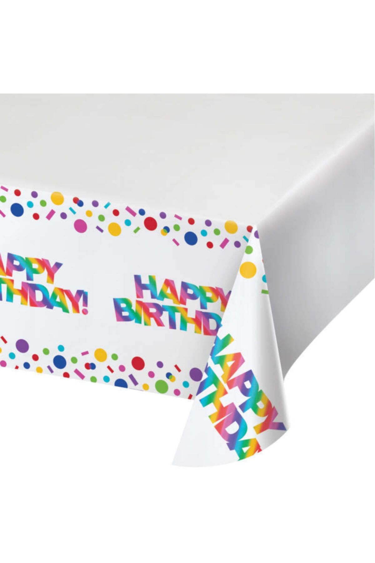Parti Dünyası Happy Birthday Baskılı Masa Örtüsü 137x259cm